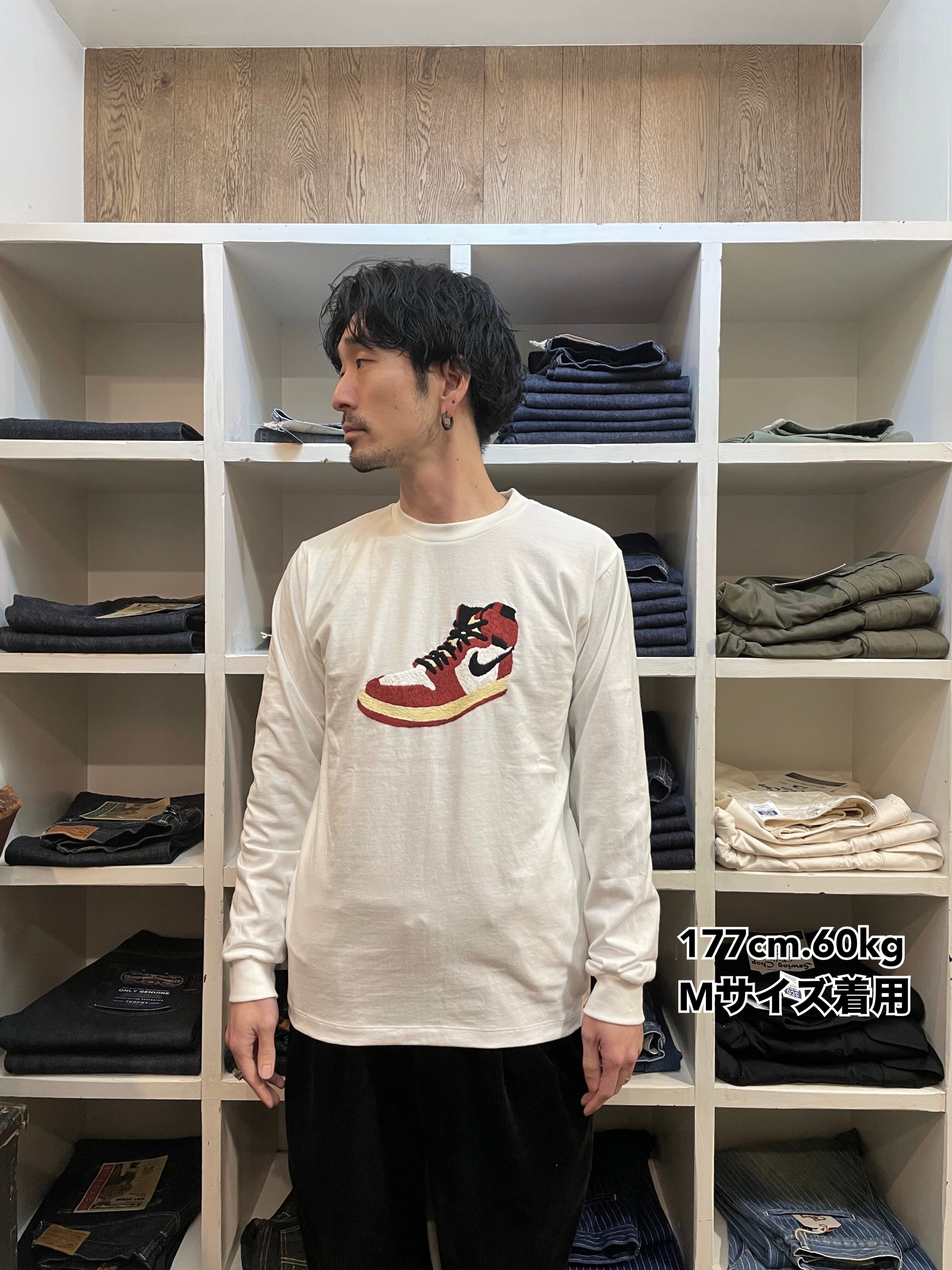 177cm 60kg Mサイズ着用