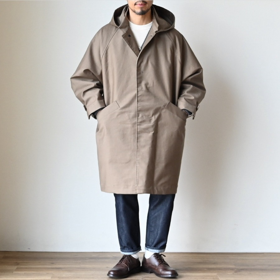 STILL 余儀なく BY HAND＞ M/SKIN HALF COAT/コート