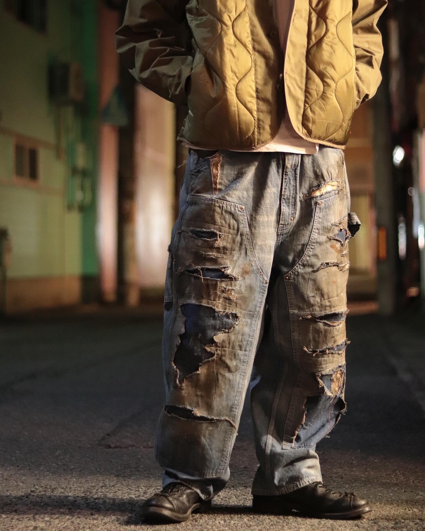 ANACHRONORM/アナクロノーム HARD DAMAGED DENIM PAINTER EASY ANACHRONORM/アナクロノーム HARD DAMAGED DENIM PAINTER EASY