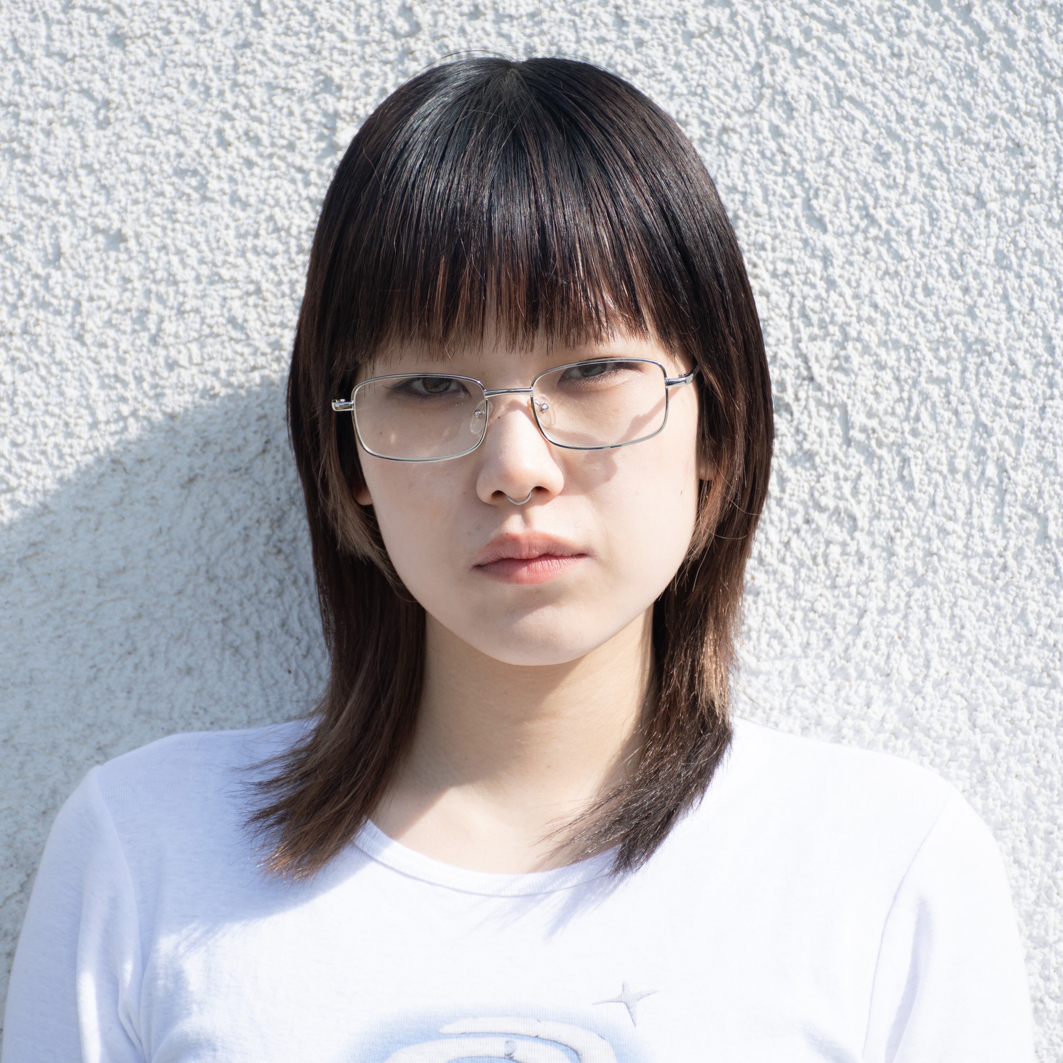 シルバー×クリアレンズ