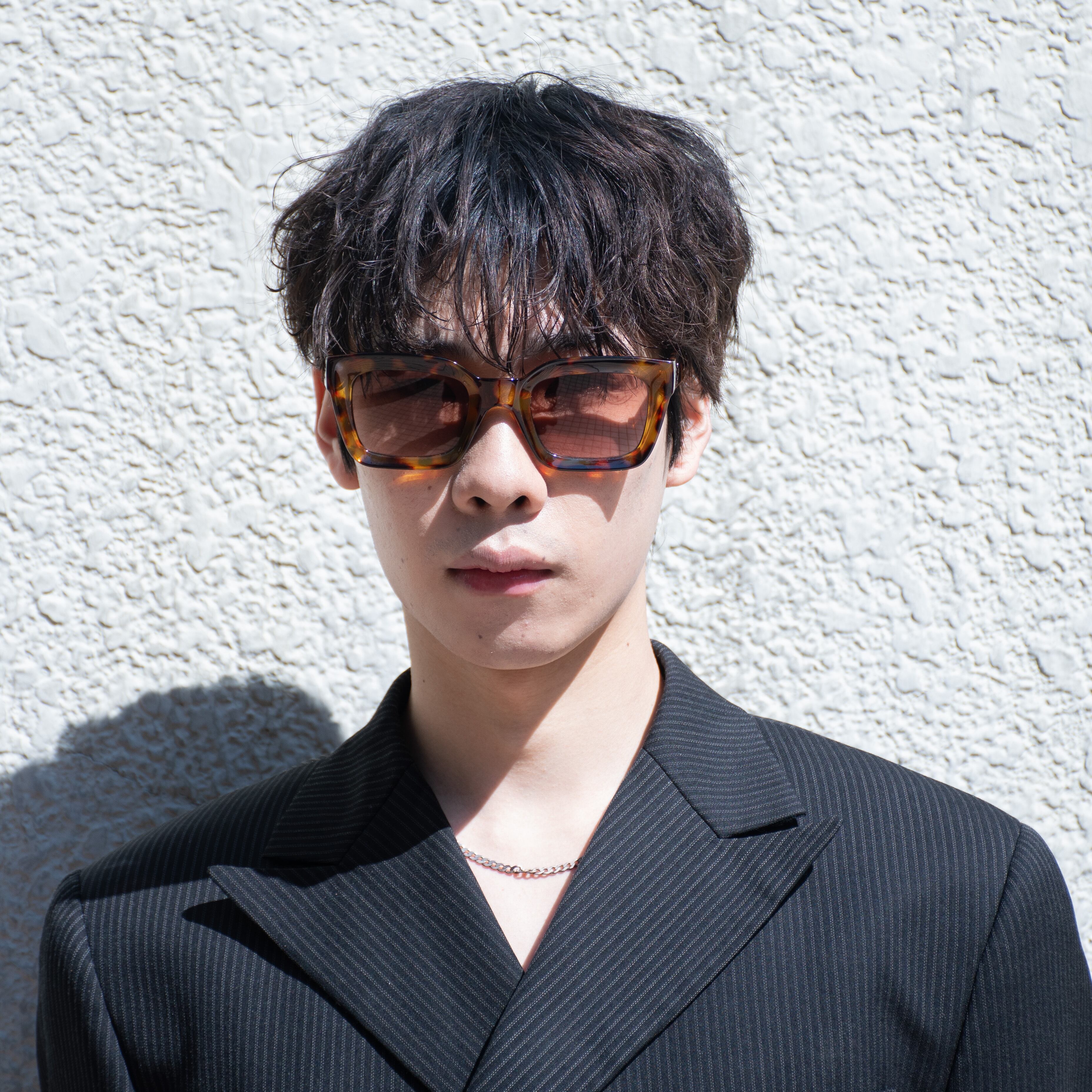 ベッコウ×グラデーションブラウンレンズ