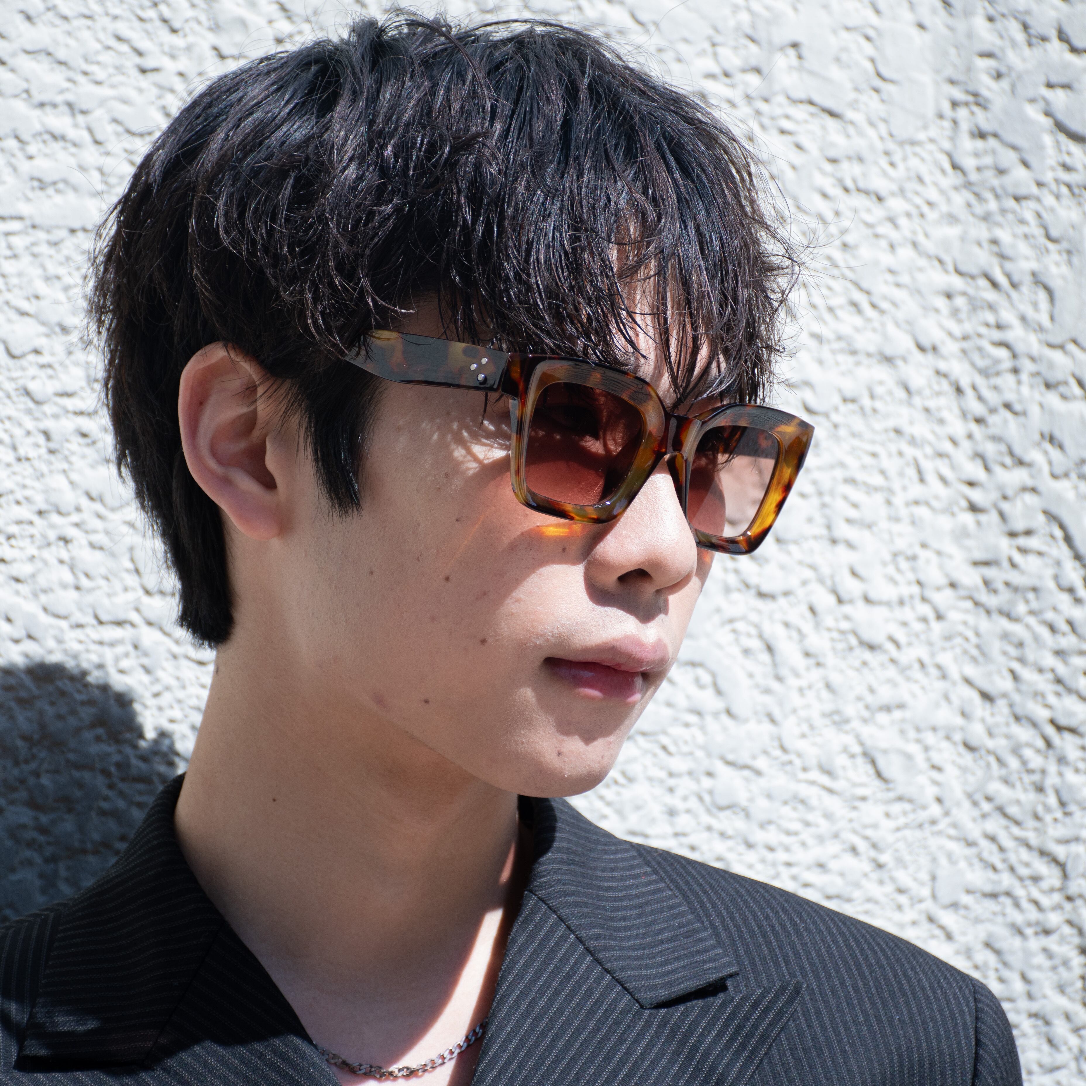 ベッコウ×グラデーションブラウンレンズ