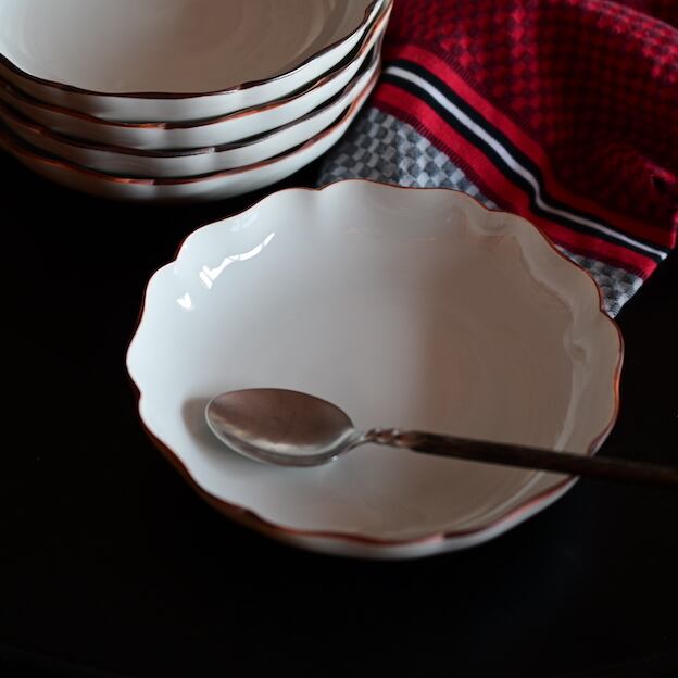 50624】九谷の白 カレー皿 (1枚)/ Kutani White Curry Plate / Showa