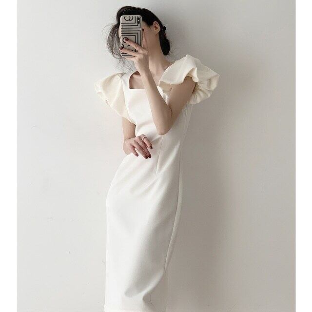 3.パフショートスリーブドレス　S24254