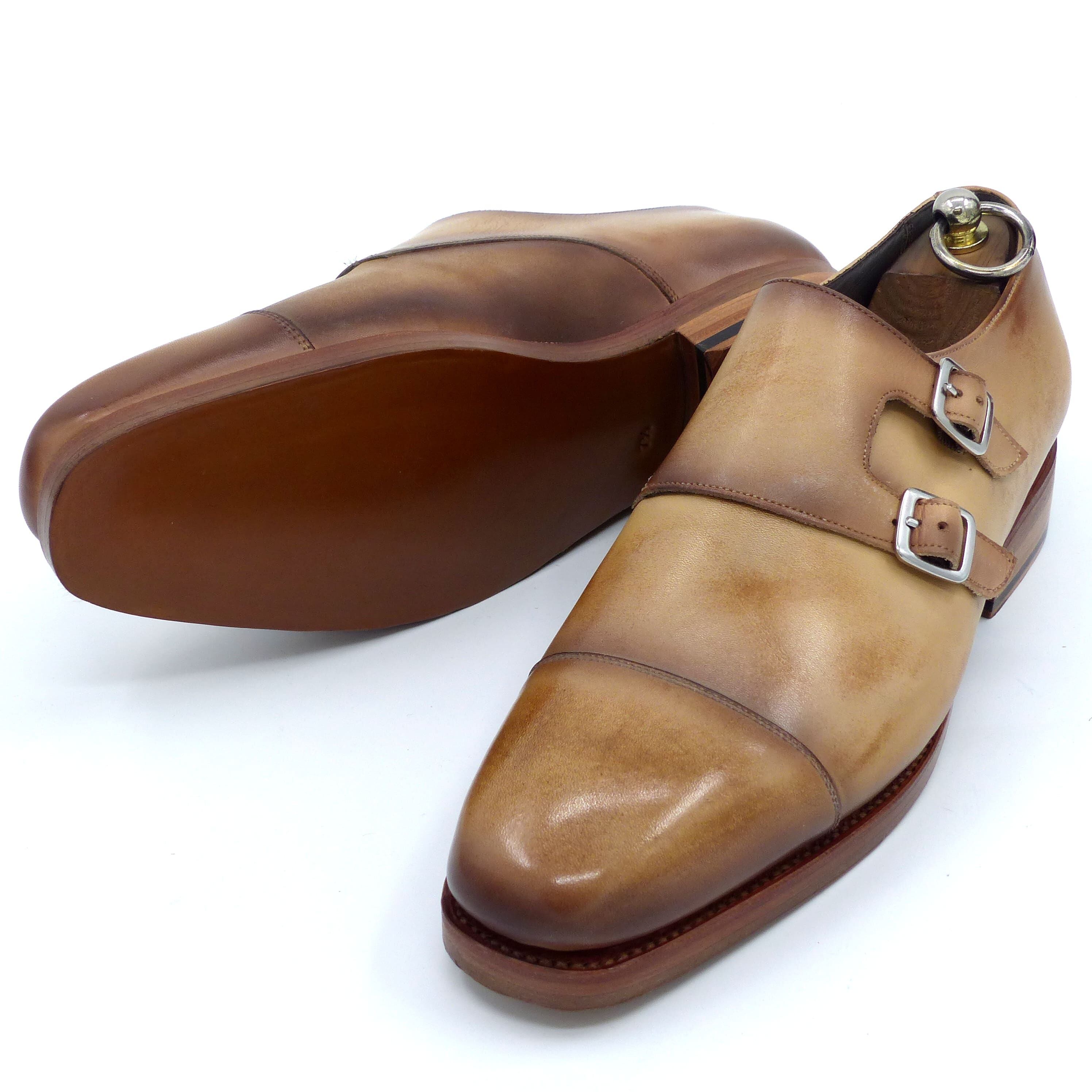 迫力のレザーWソール