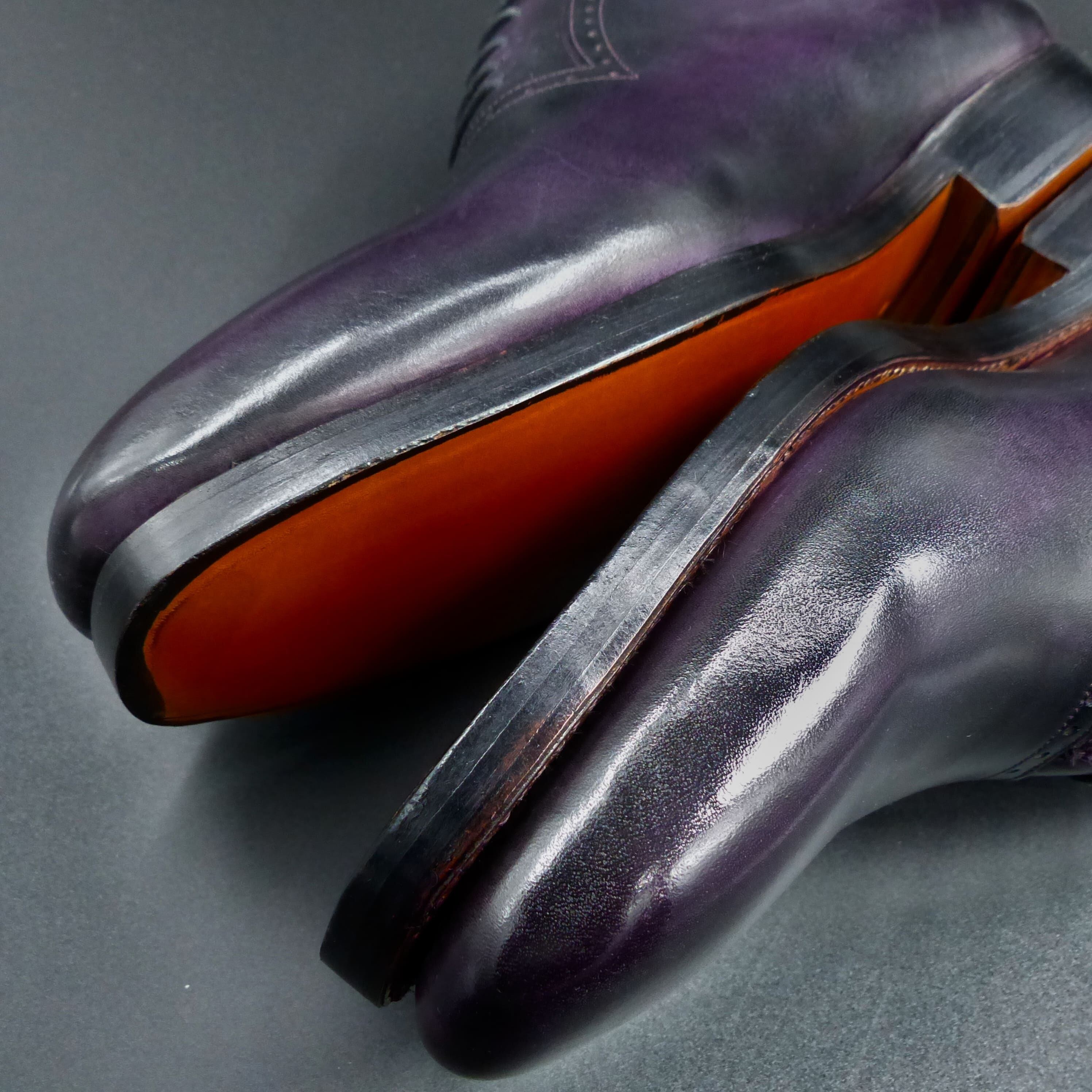 迫力のWレザーソール