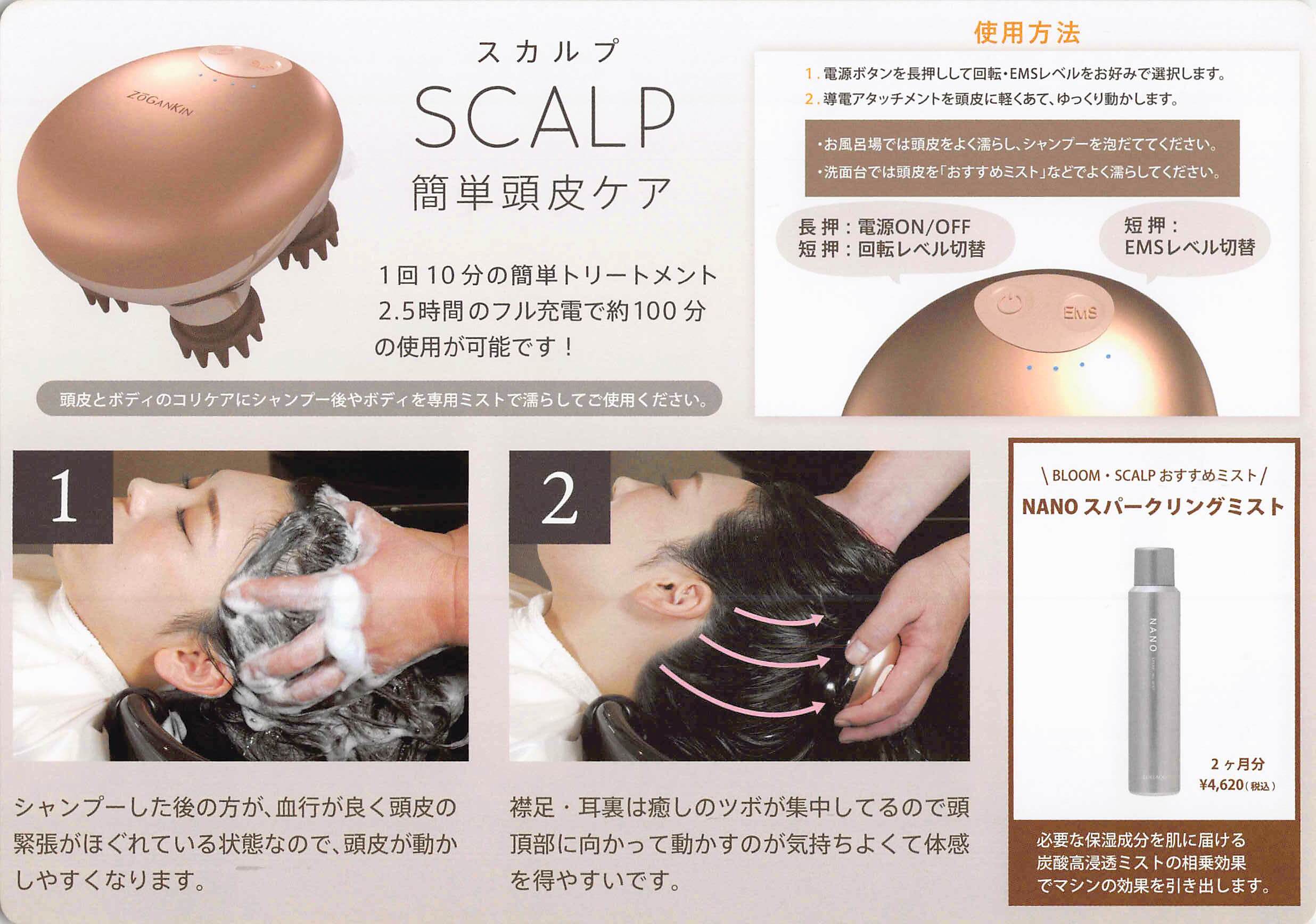 電気バリブラシxヘッドスパマシーン】[頭皮環境の改善] ゾーガンキン