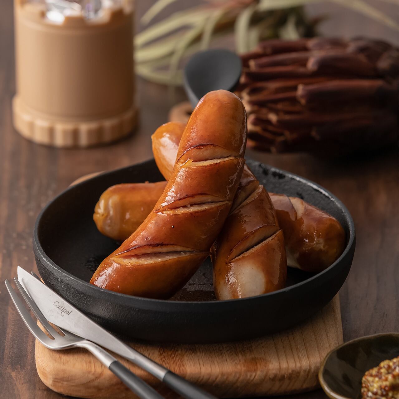 やっぱりフランクといえば焼いて食べるのが一番！パリッとした食感が堪らない！