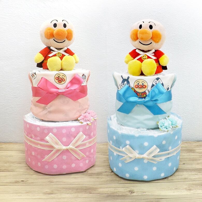 アンパンマンのお食事エプロンつきオムツケーキ
