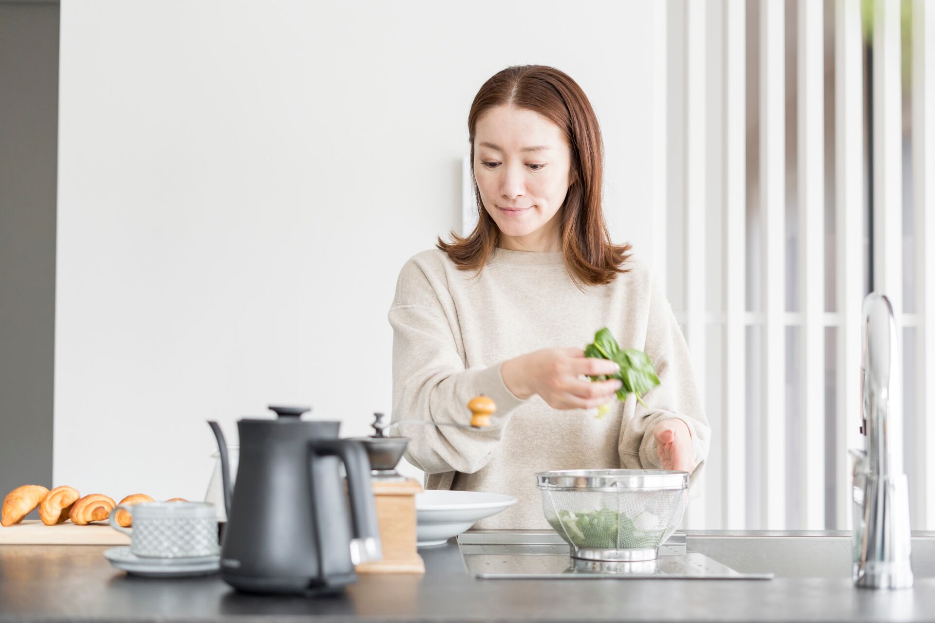 お料理は腕をまくって..