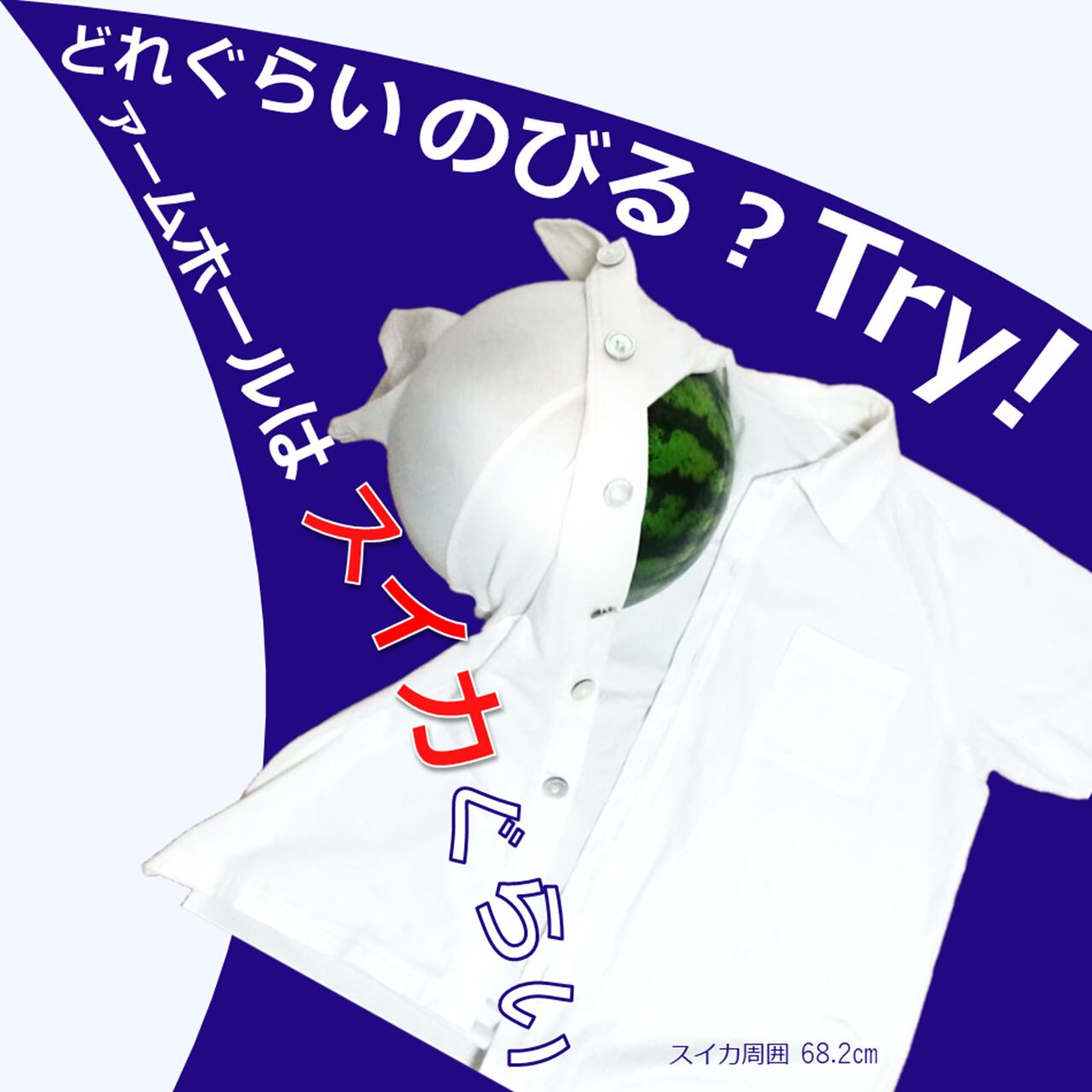 ストレッチ性が抜群、大きなスイカが入ります