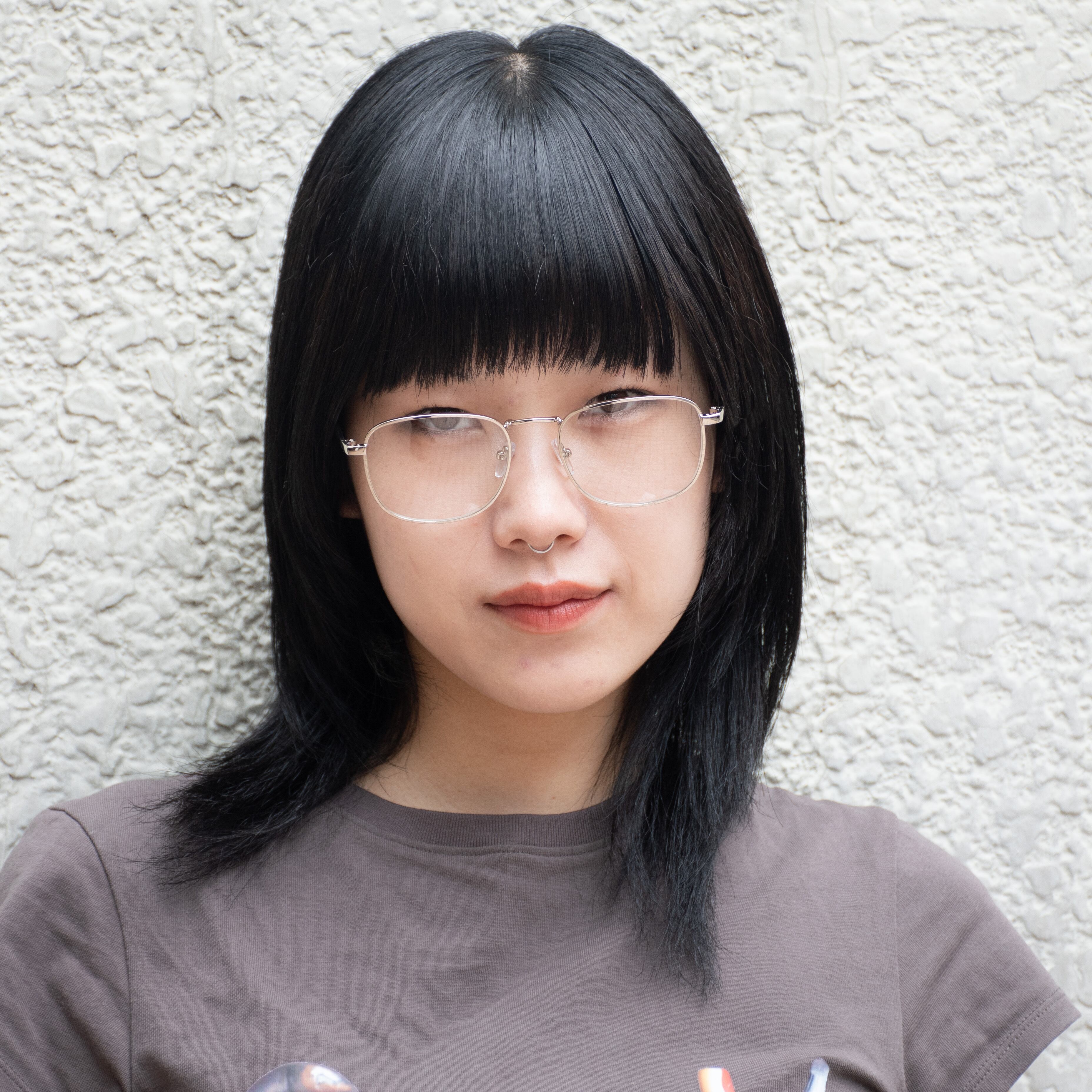 シルバー×クリアレンズ