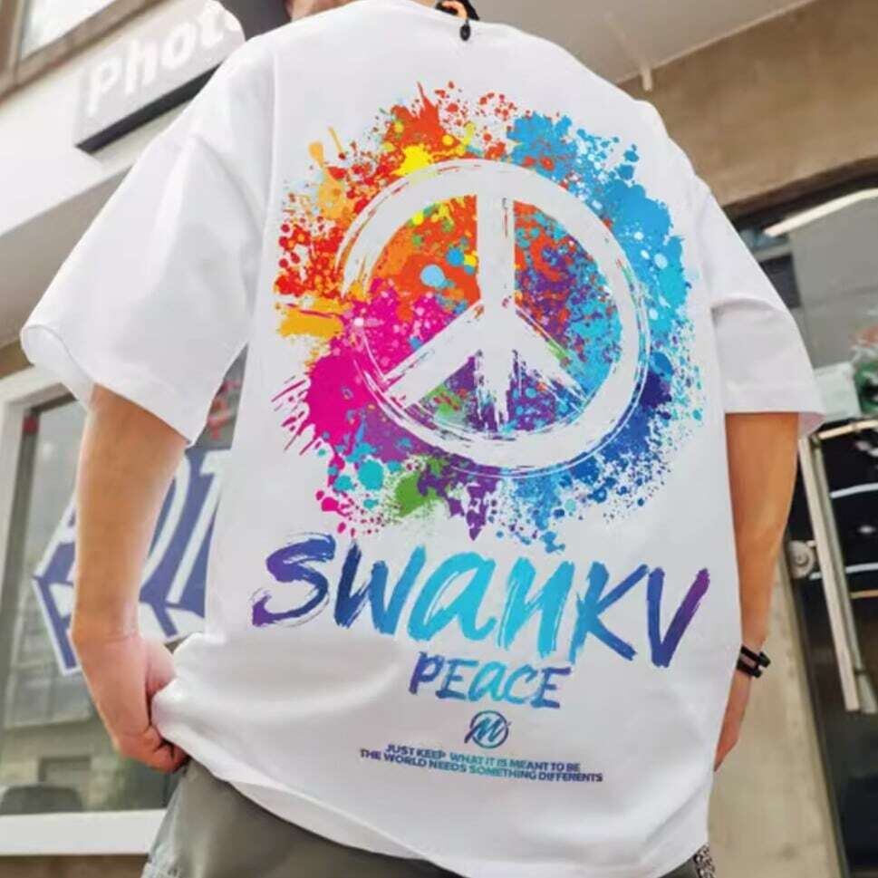 レインボーピースデザインTシャツ　4colors　00405