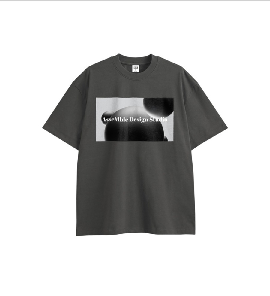 Oversized cotton T-shirt(charcoal)