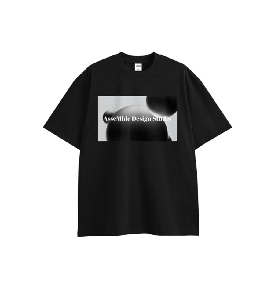 Oversized cotton T-shirt (black)