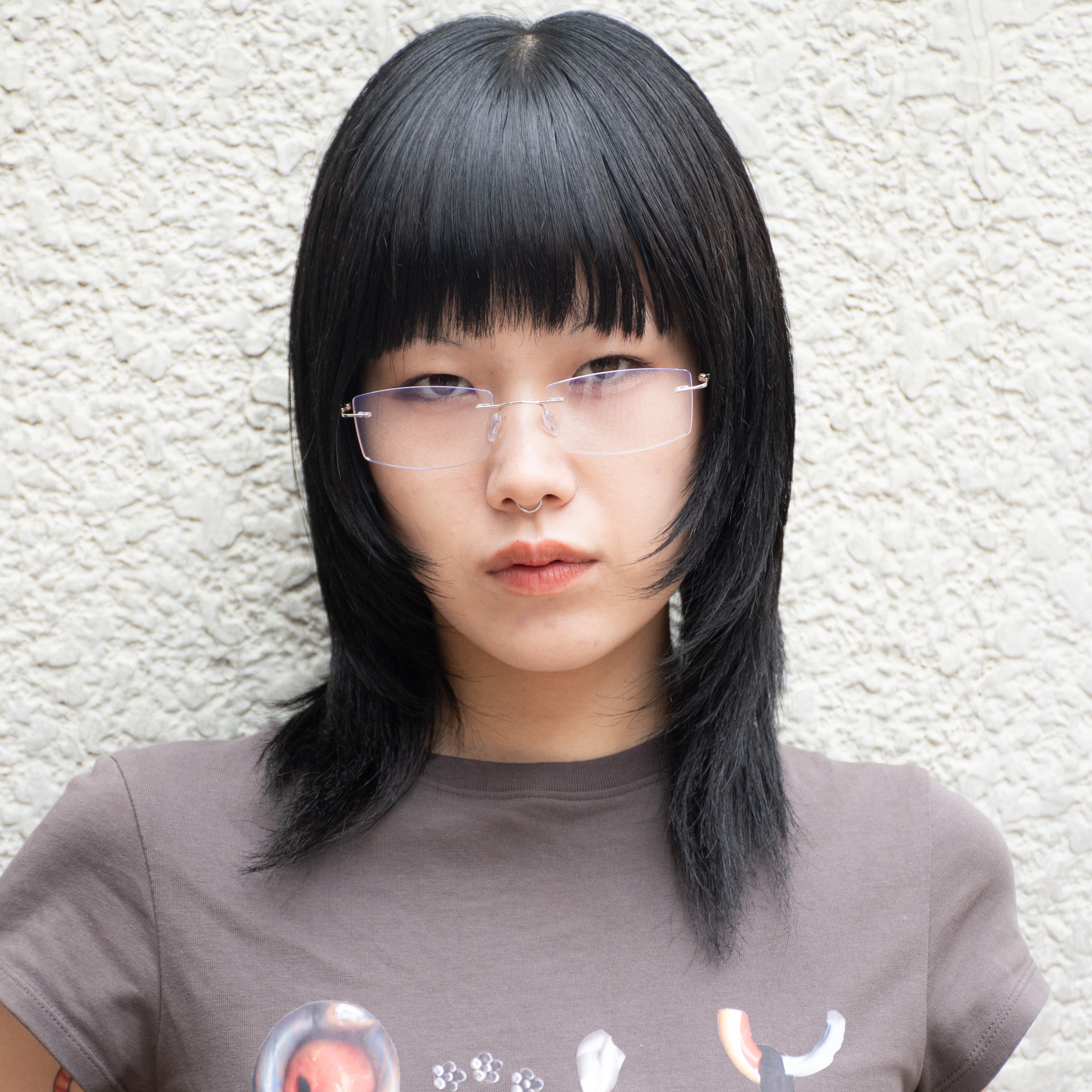 シルバー×クリアレンズ