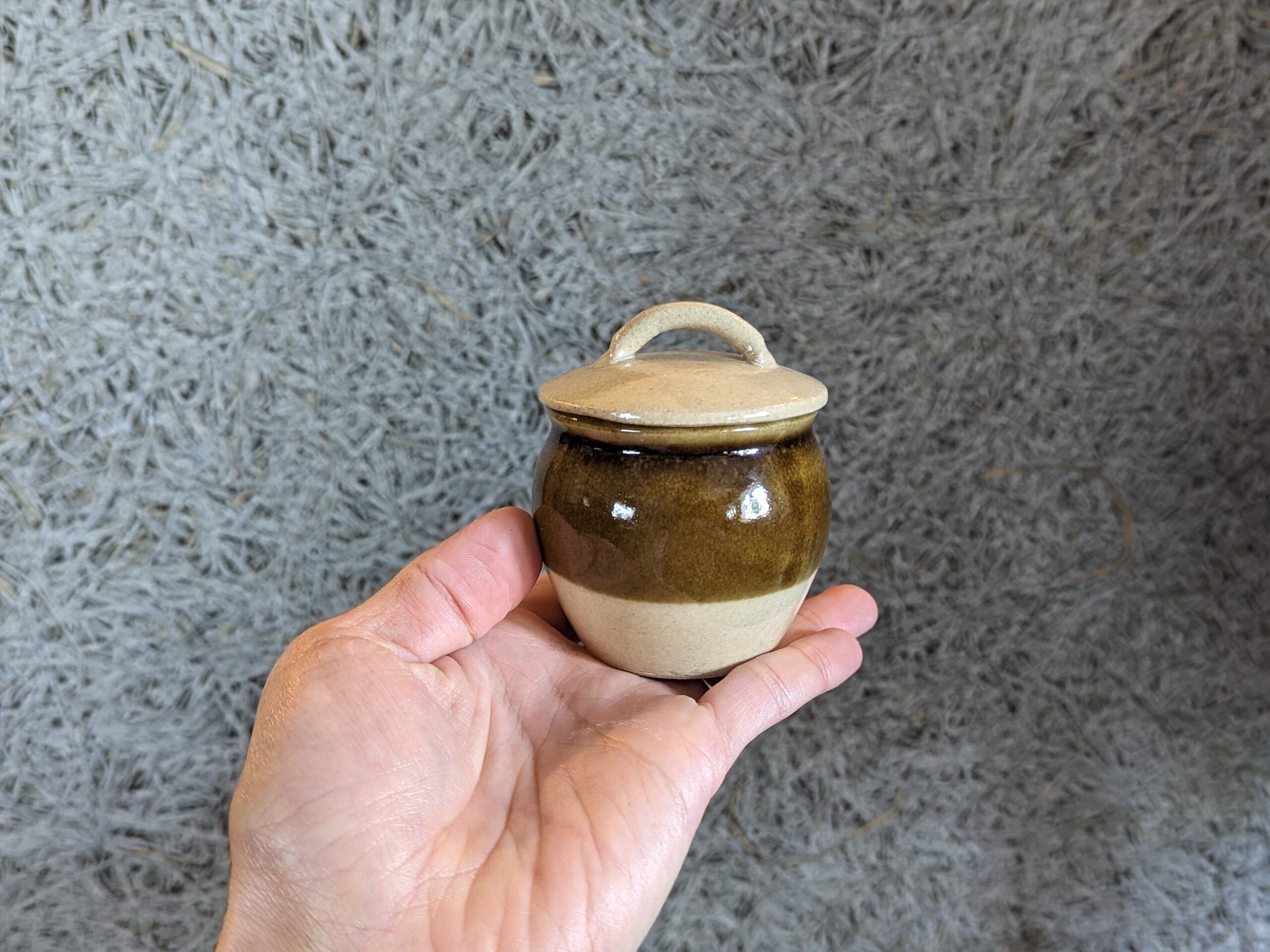 ③塗分（皮鯨釉 × 並白釉）