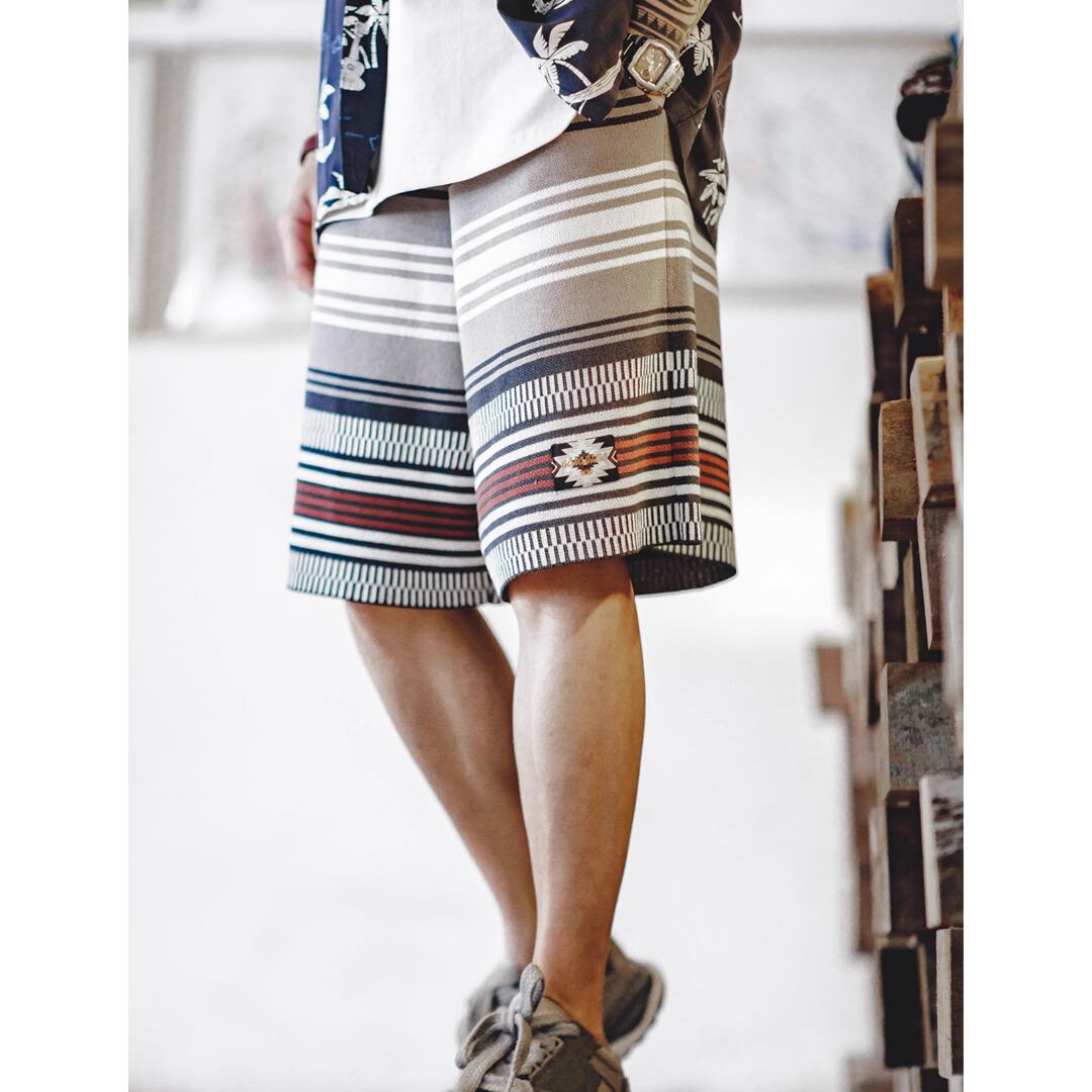 コントラスト カラー ストライプパンツ A0578