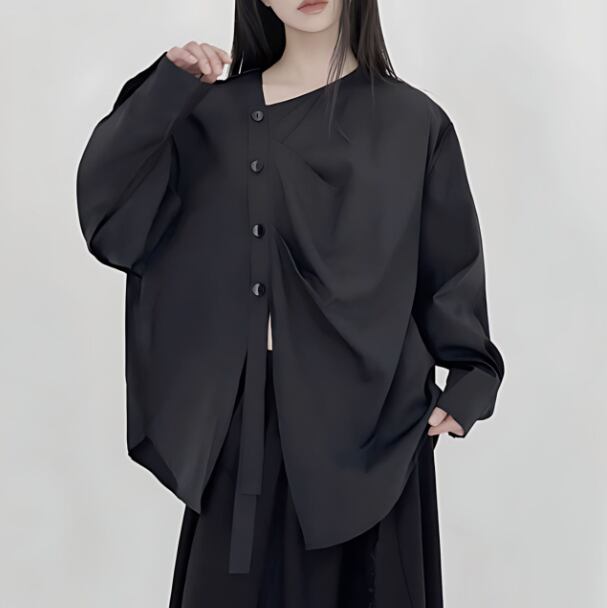 Irregular long sleeve shirt C0404