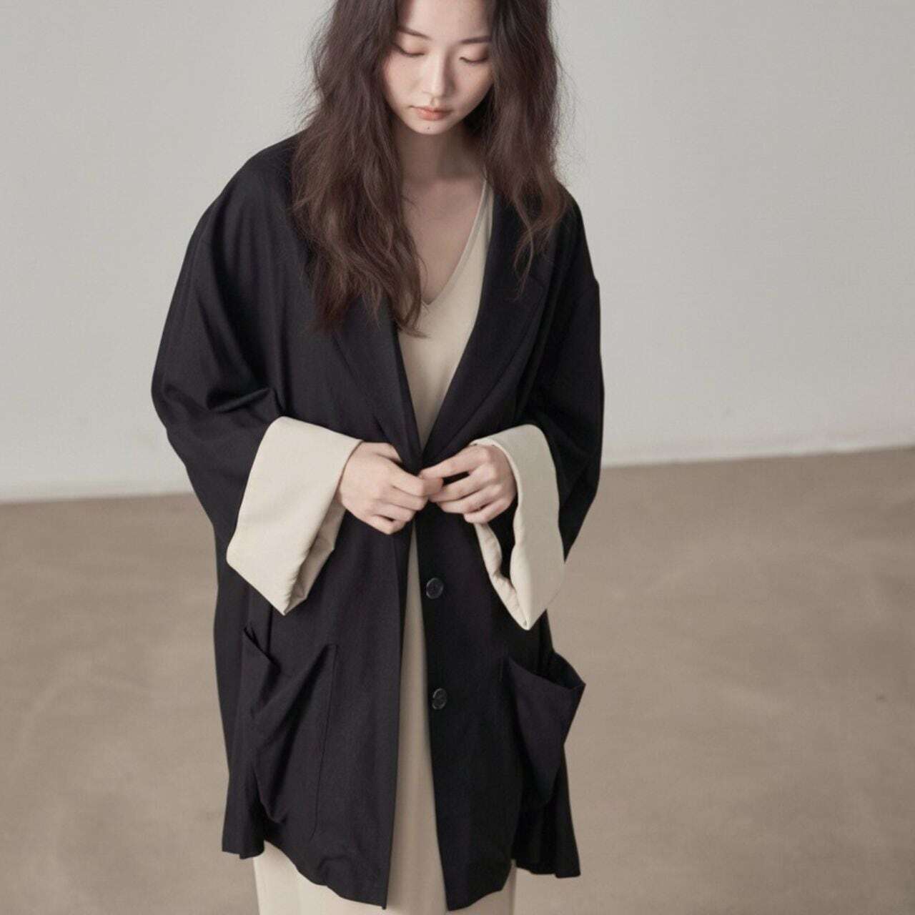 【Relaxed fit oversized tailored jacket C1069】