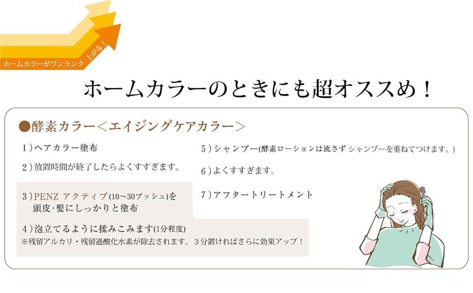 自然由来の 酵素 PENZアクティブ 280ml | 髪を育てるシャンプー