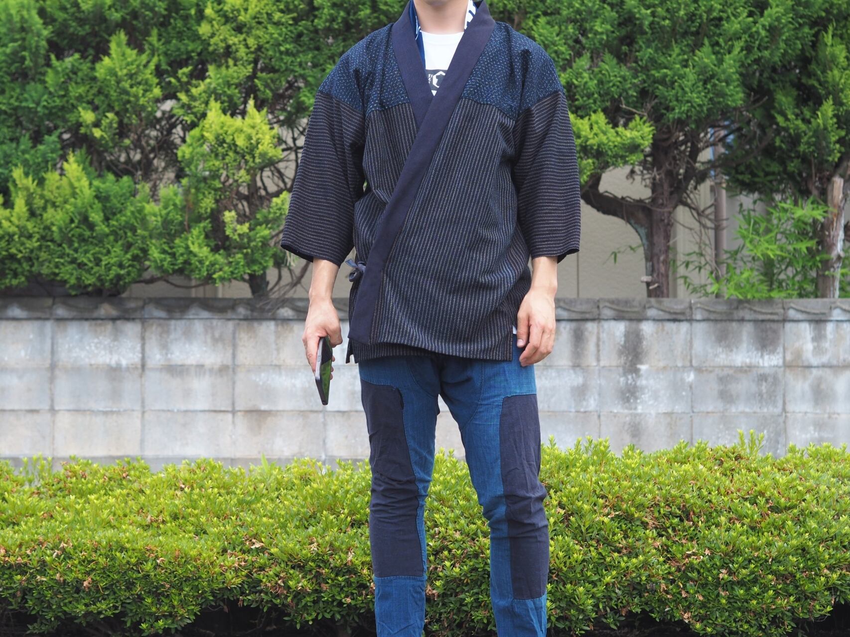 時代物アンティーク 絣夜着（ショート） 時代物アンティーク 絣夜着