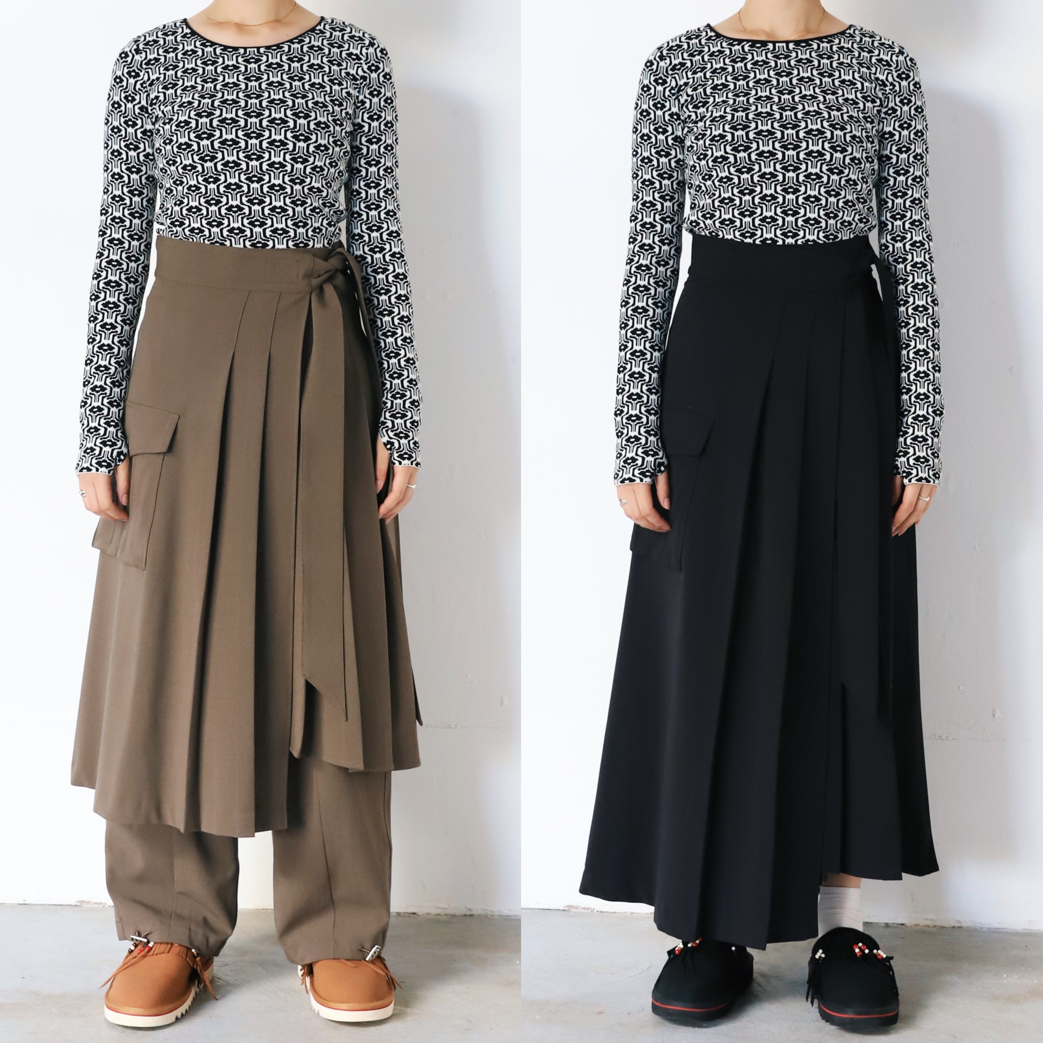 Pleats Wrap Skirt/プリーツラップスカート | AMBERGLEAM Pleats Wrap Skirt/プリーツラップスカート | AMBERGLEAM