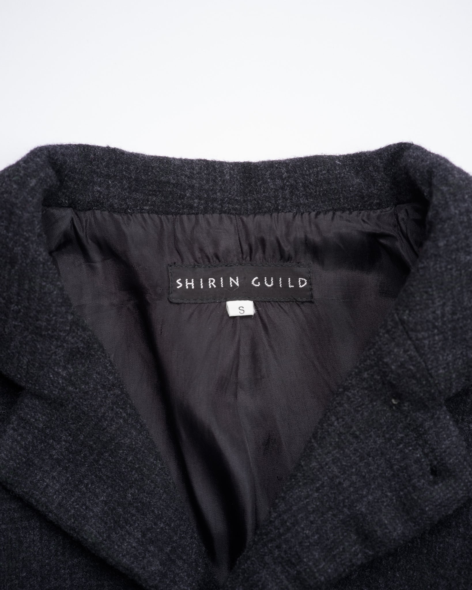 90's] SHIRIN GUILD Stand Collar Wool 3B Jacket Designed by Shirin