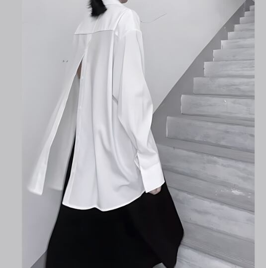 Back slit shirt C0269