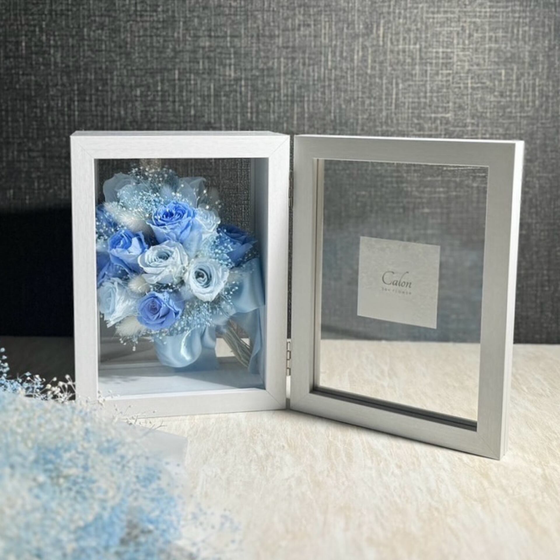 ブルー×フォトフレーム(ホワイト)