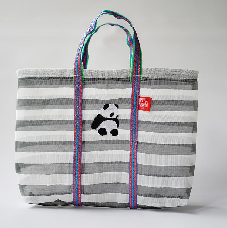 台湾おかいものバッグ パンダ刺繍バッグ | Akushu ～台湾雑貨と服飾の
