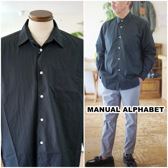 MANUAL ALPHABET マニュアルアルファベット 長袖シャツ 738 L MANUAL ALPHABET マニュアルアルファベット 長袖シャツ レギュラー