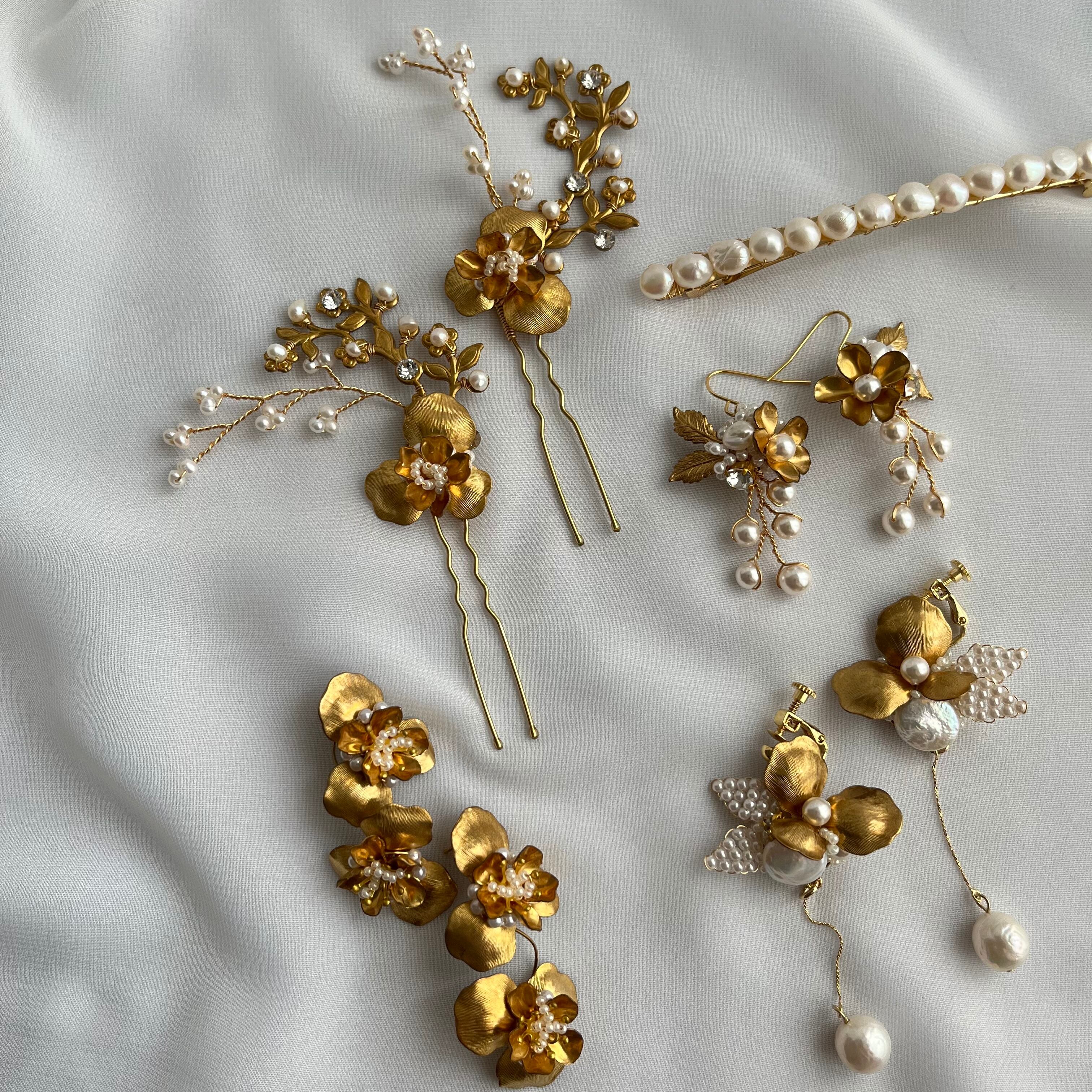 パール系で合わせても◎