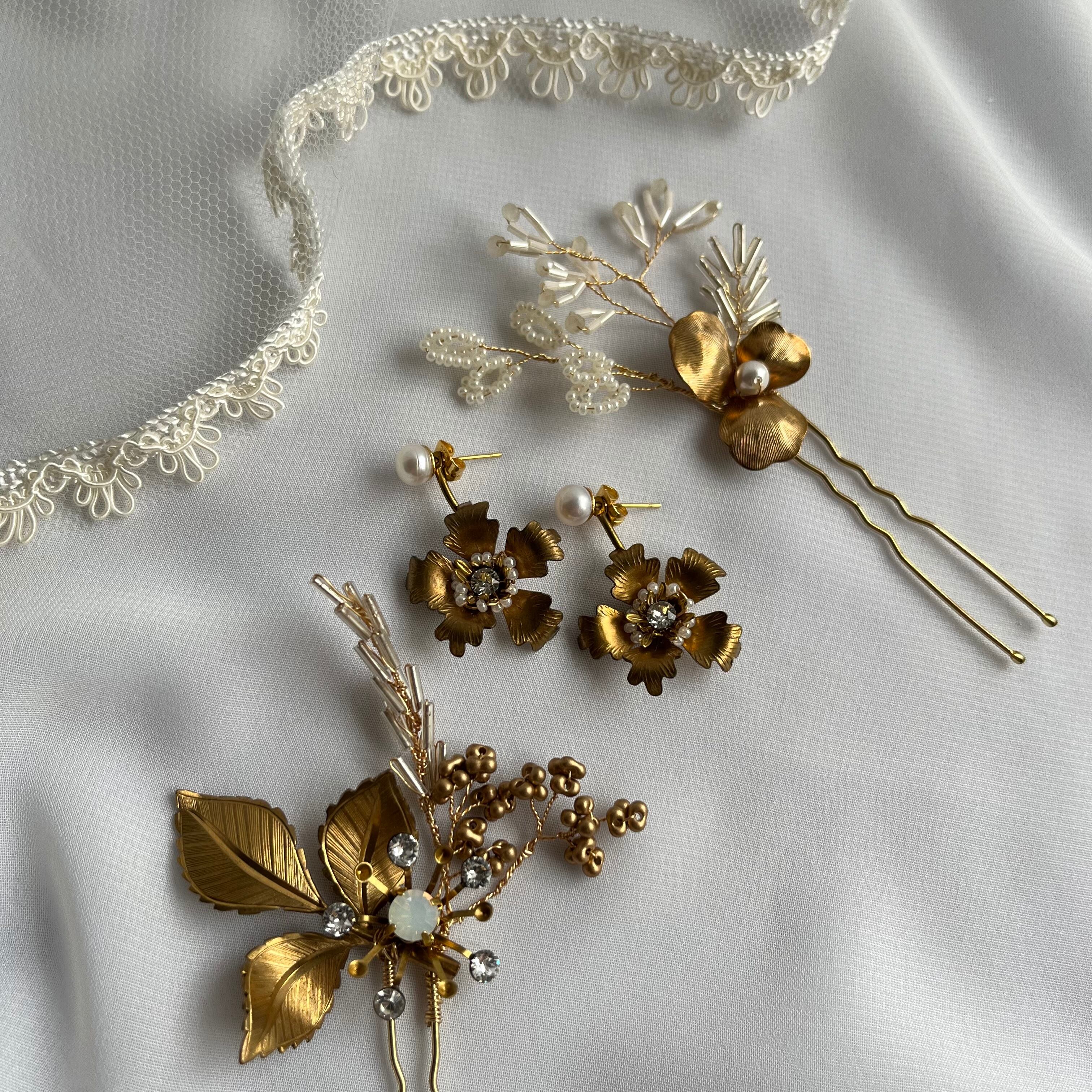 ヘアアクセサリーと合わせて