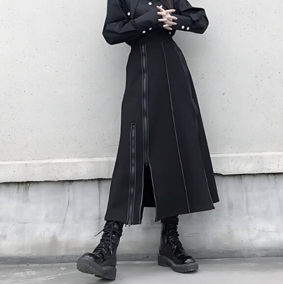 Long slit skirt C0301