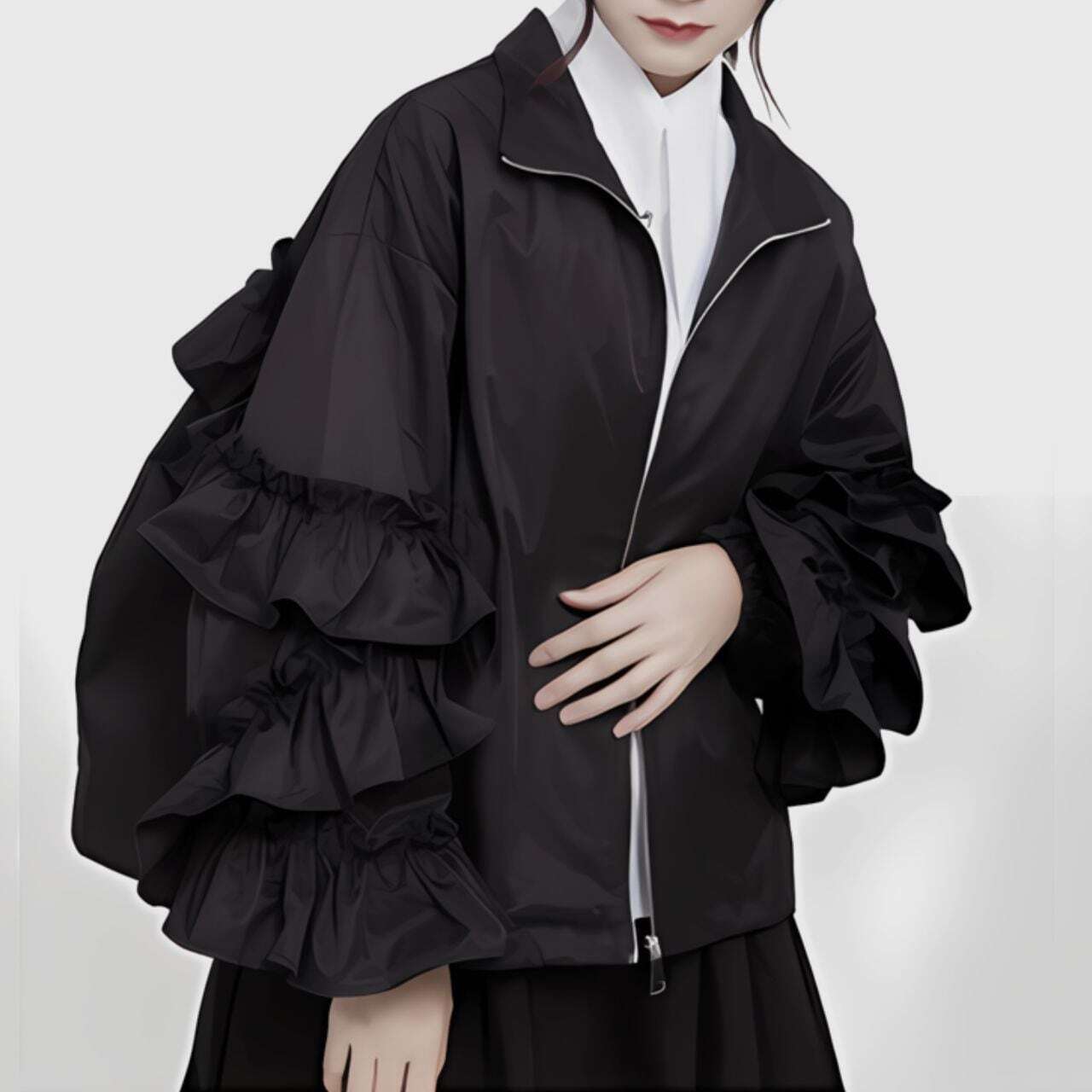 Frill sleeve jacket C0386