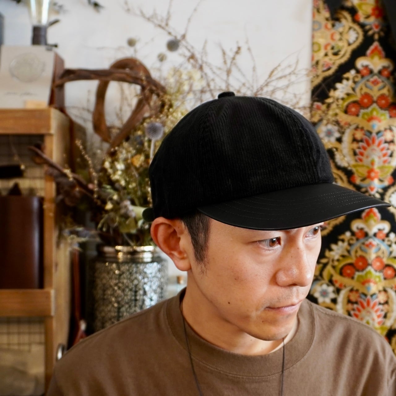 morno Corduroy × Leather Cap | Aonoha by Crony Club