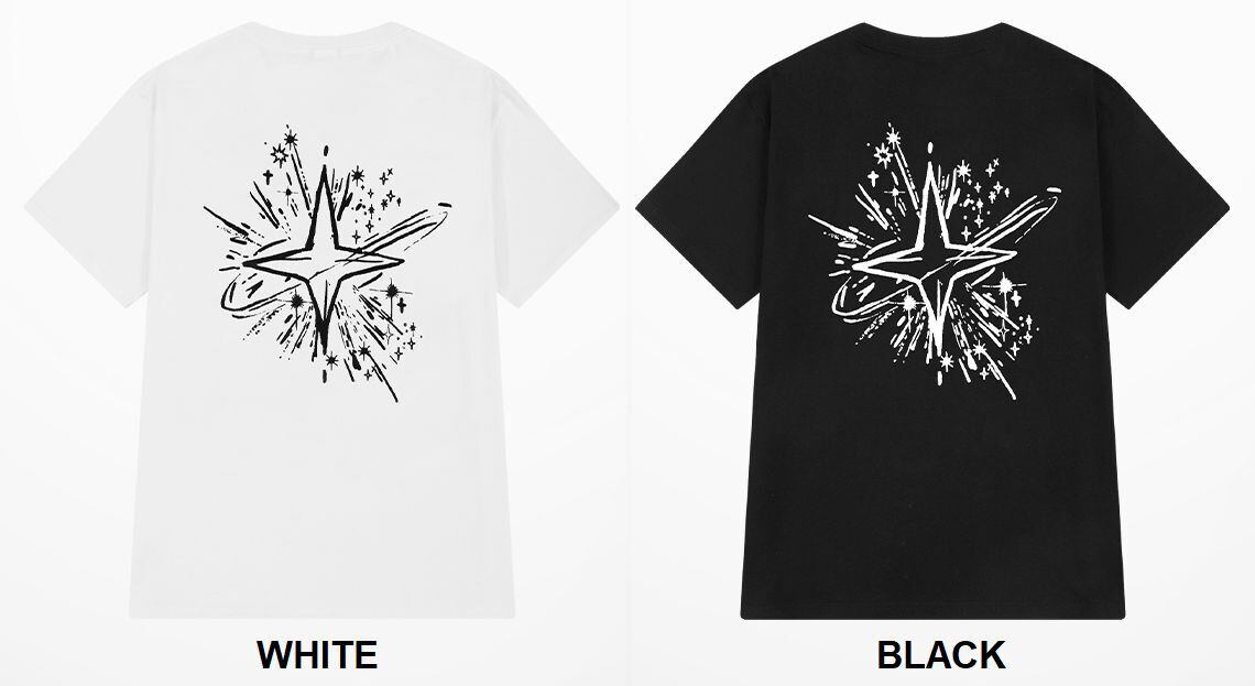 ストリート ロゴ Tシャツ 半袖 ルーズ 韓国 ユニセックス hr9163 ユニセックス Tシャツ 半袖 スター 四芒星プリント オーバー