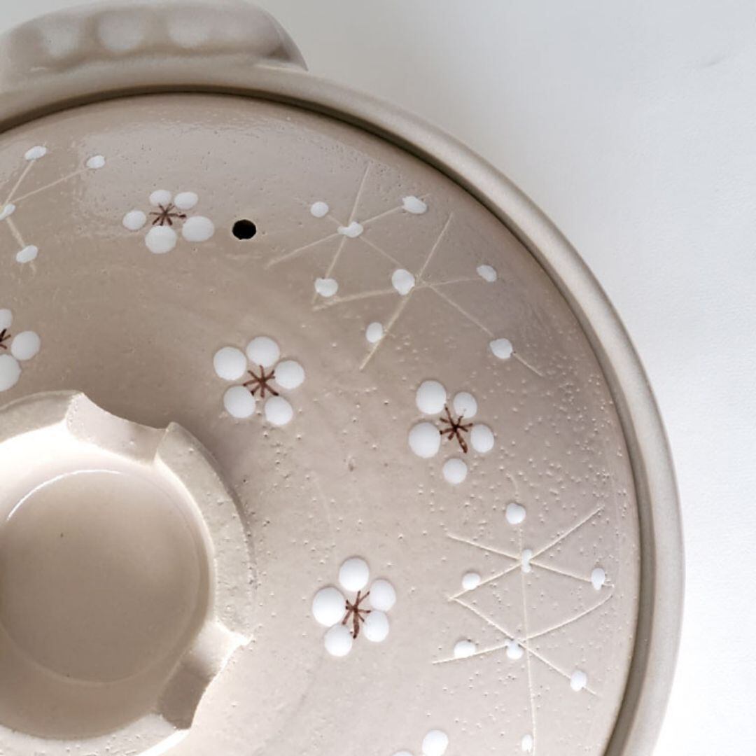 土鍋　大（花柄 ８号～９号）小（野菜柄 ６号）セット 土鍋 大（花柄 8号～9号）小（野菜柄 6号）セット - メルカリ