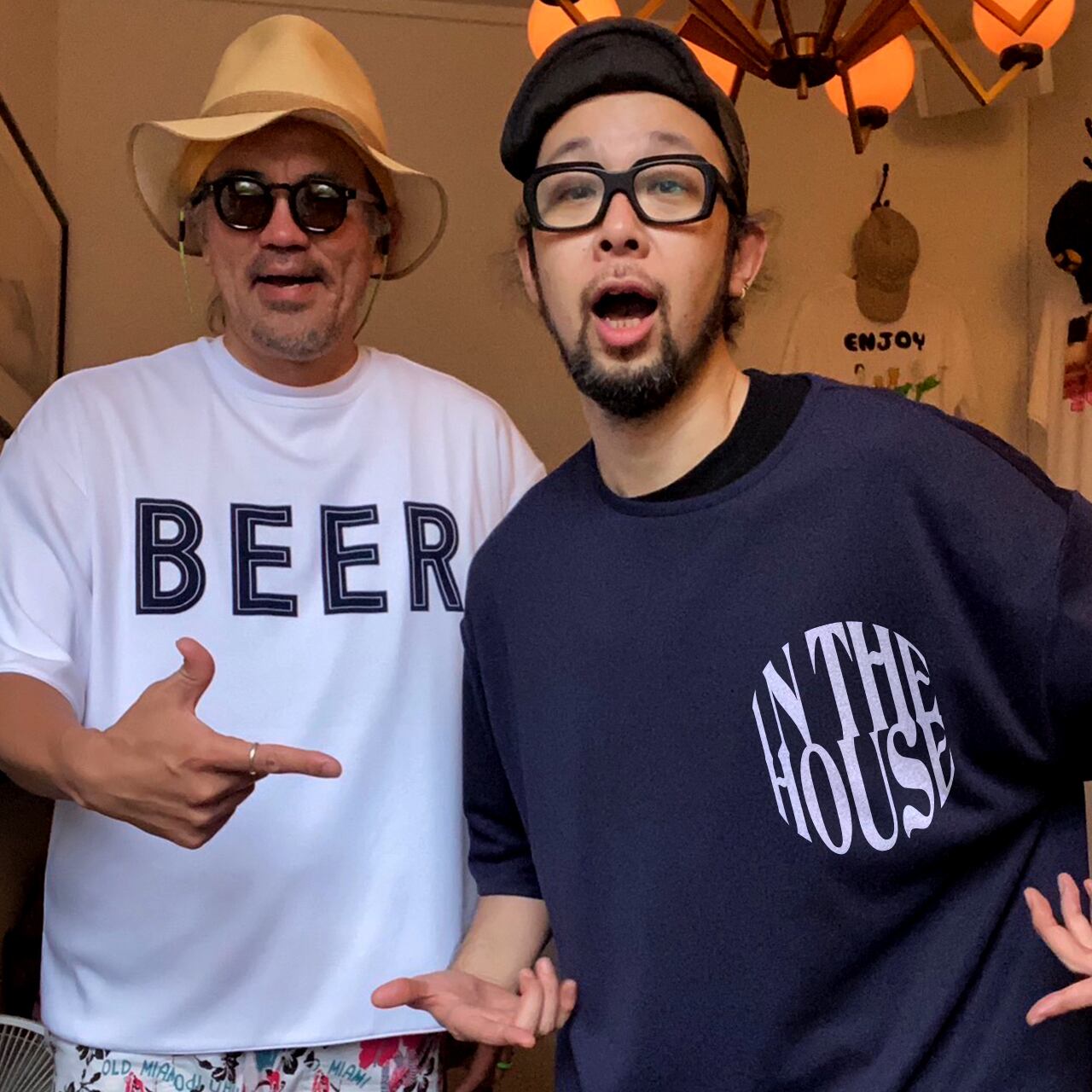 左187cm 着用サイズL　／右184cm 着用サイズL