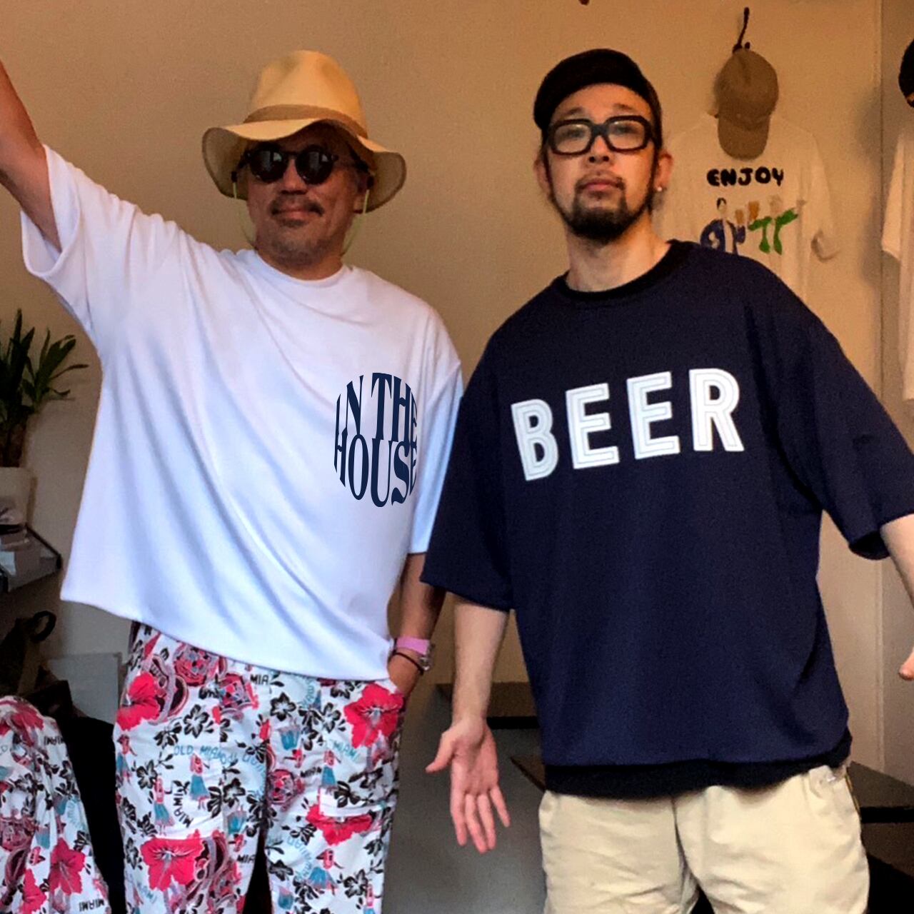 左187cm 着用サイズL　／右184cm 着用サイズL