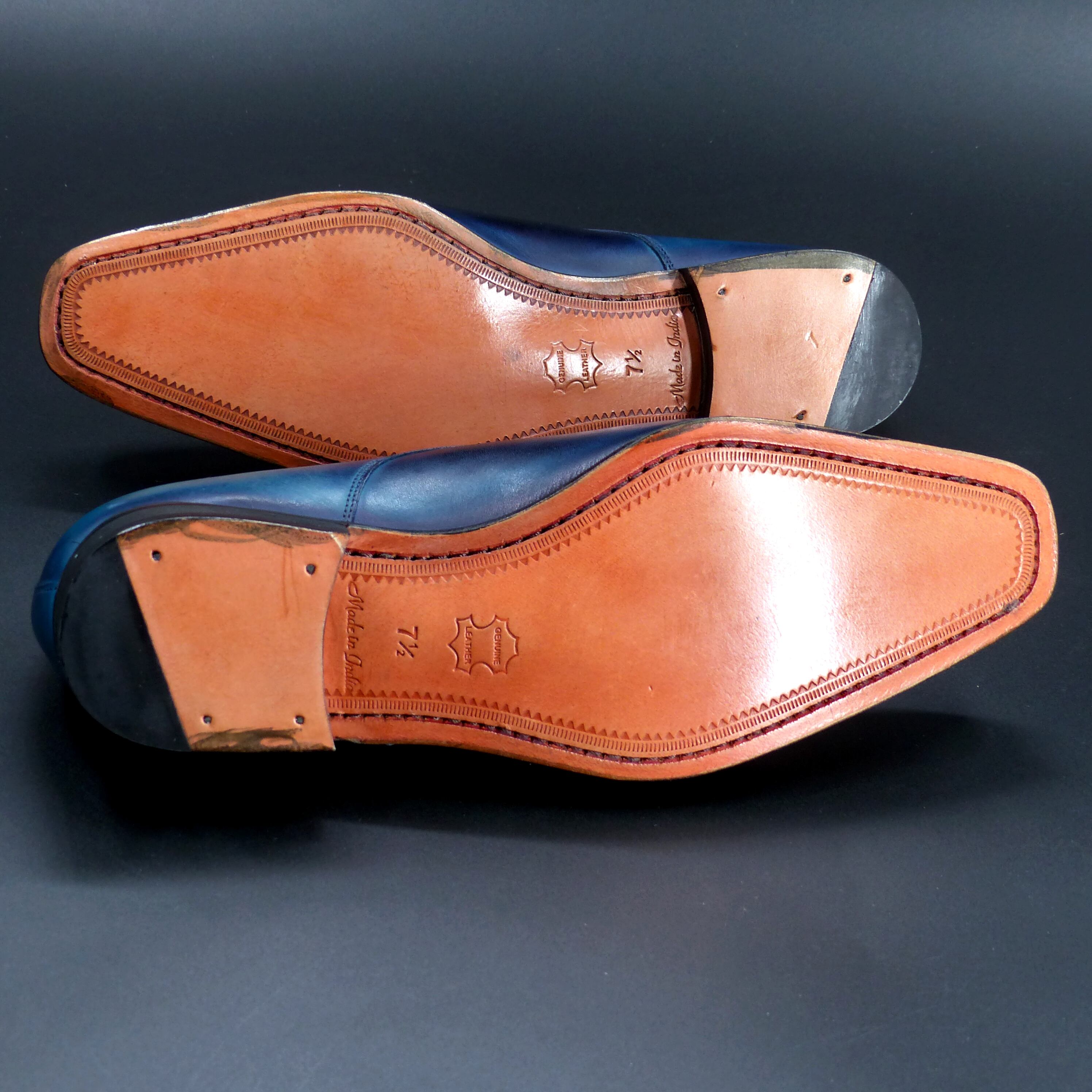 キメの細かい天然レザーソール