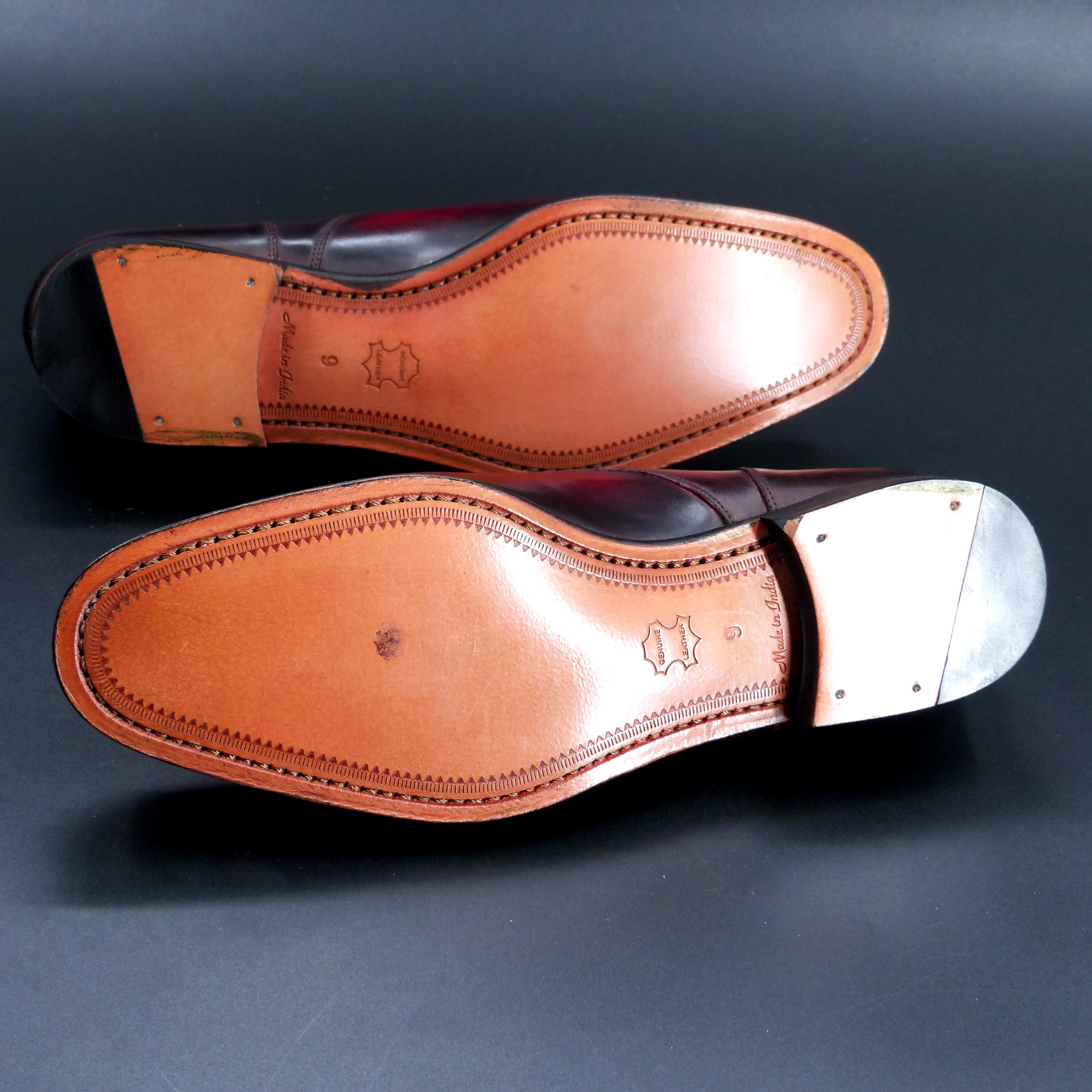 キメの細かい天然レザーソール