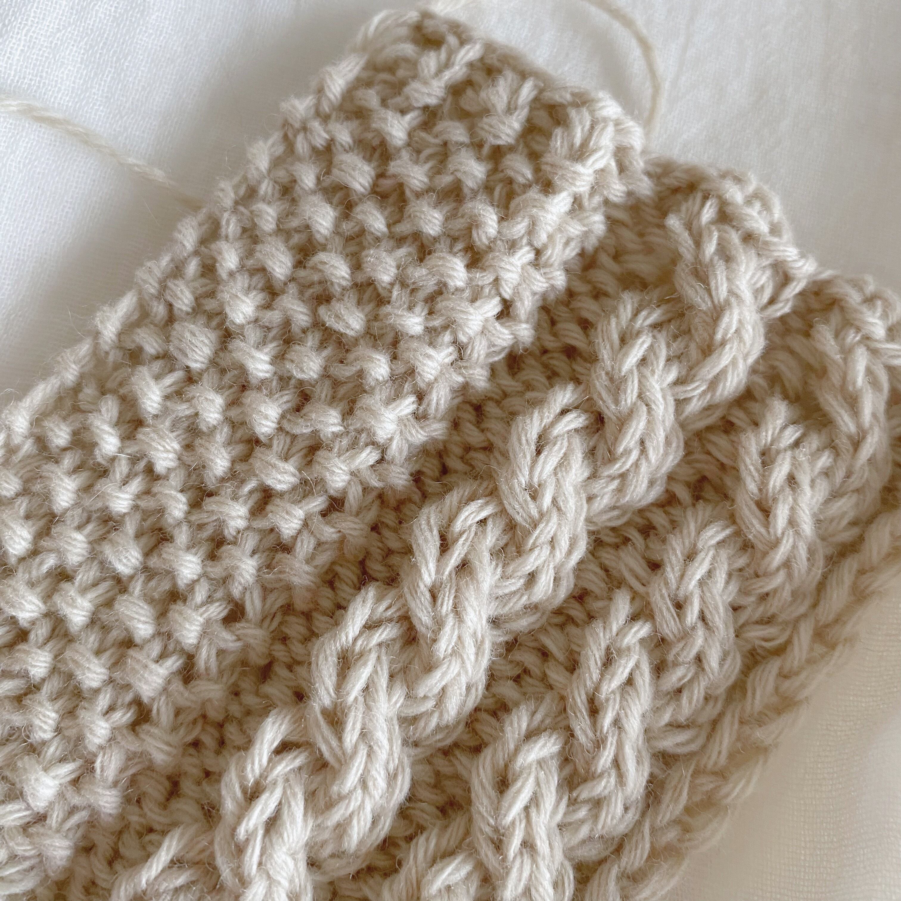 バニラ使用　アラン模様