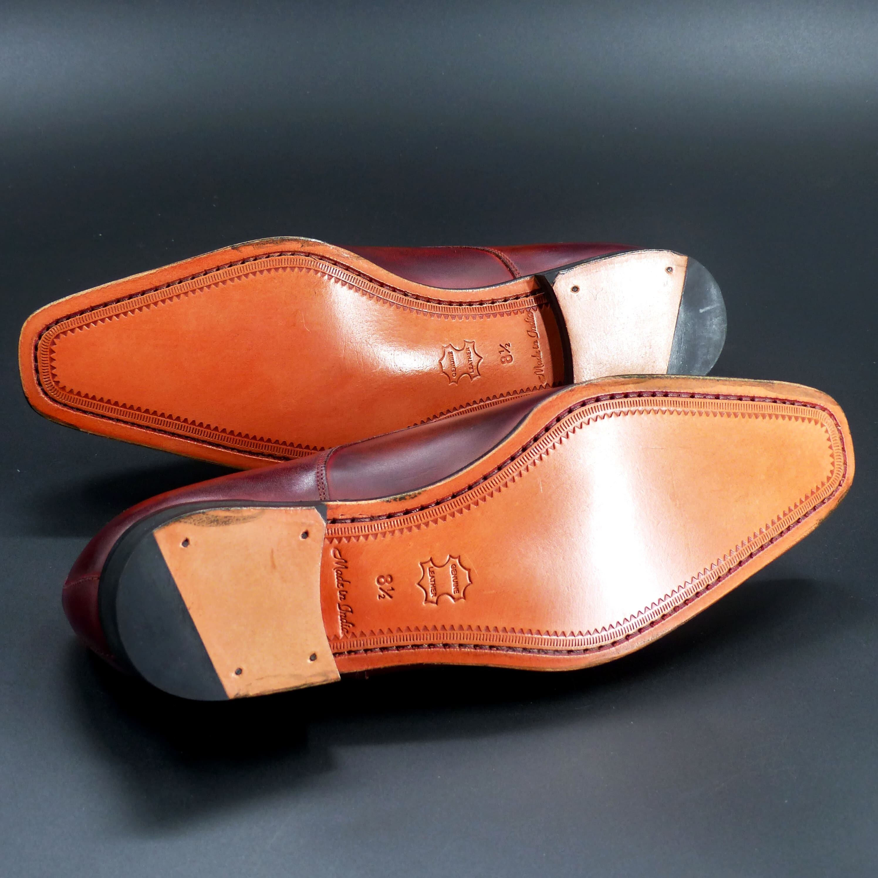 キメの細かい天然レザーソール