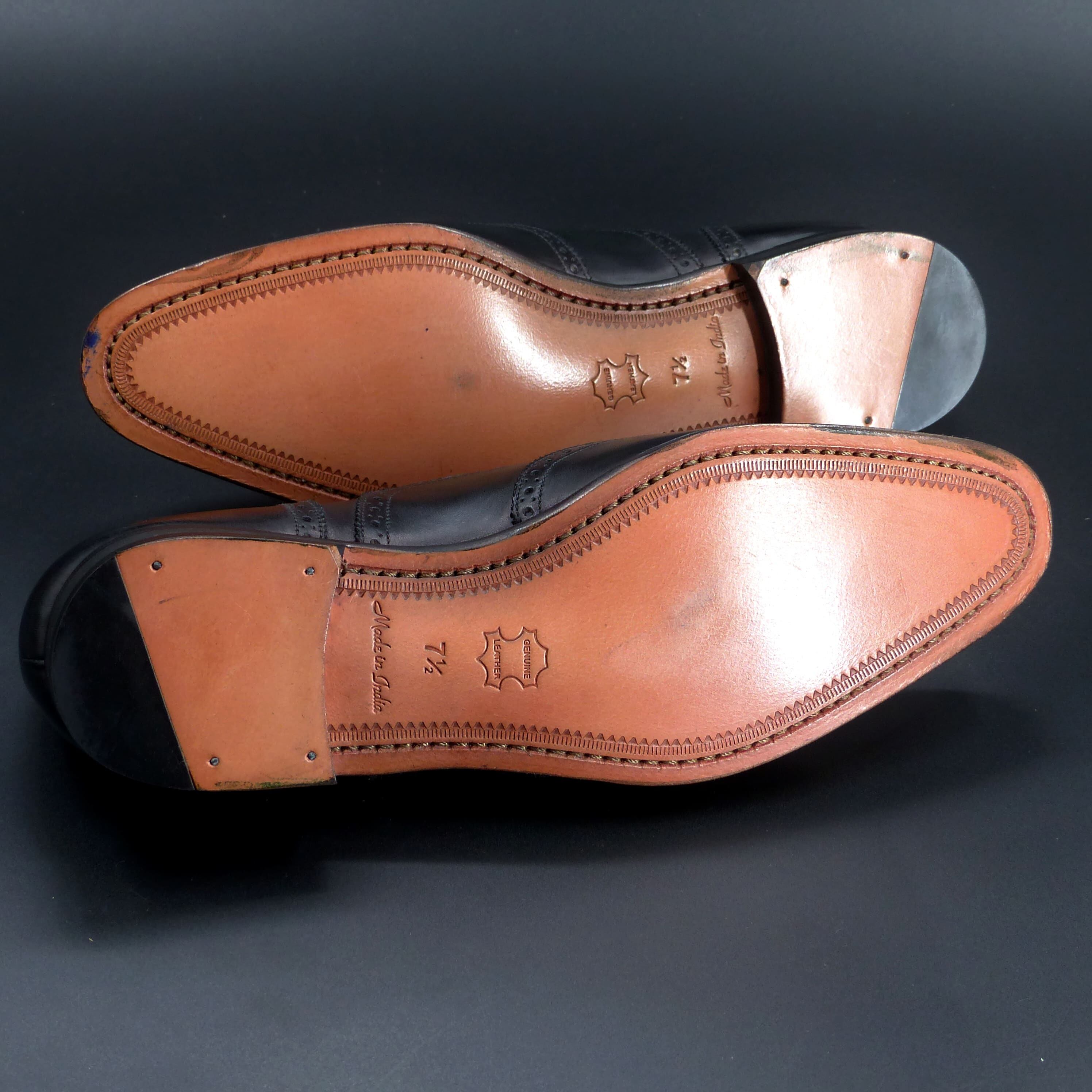 キメの細かい天然レザーソール