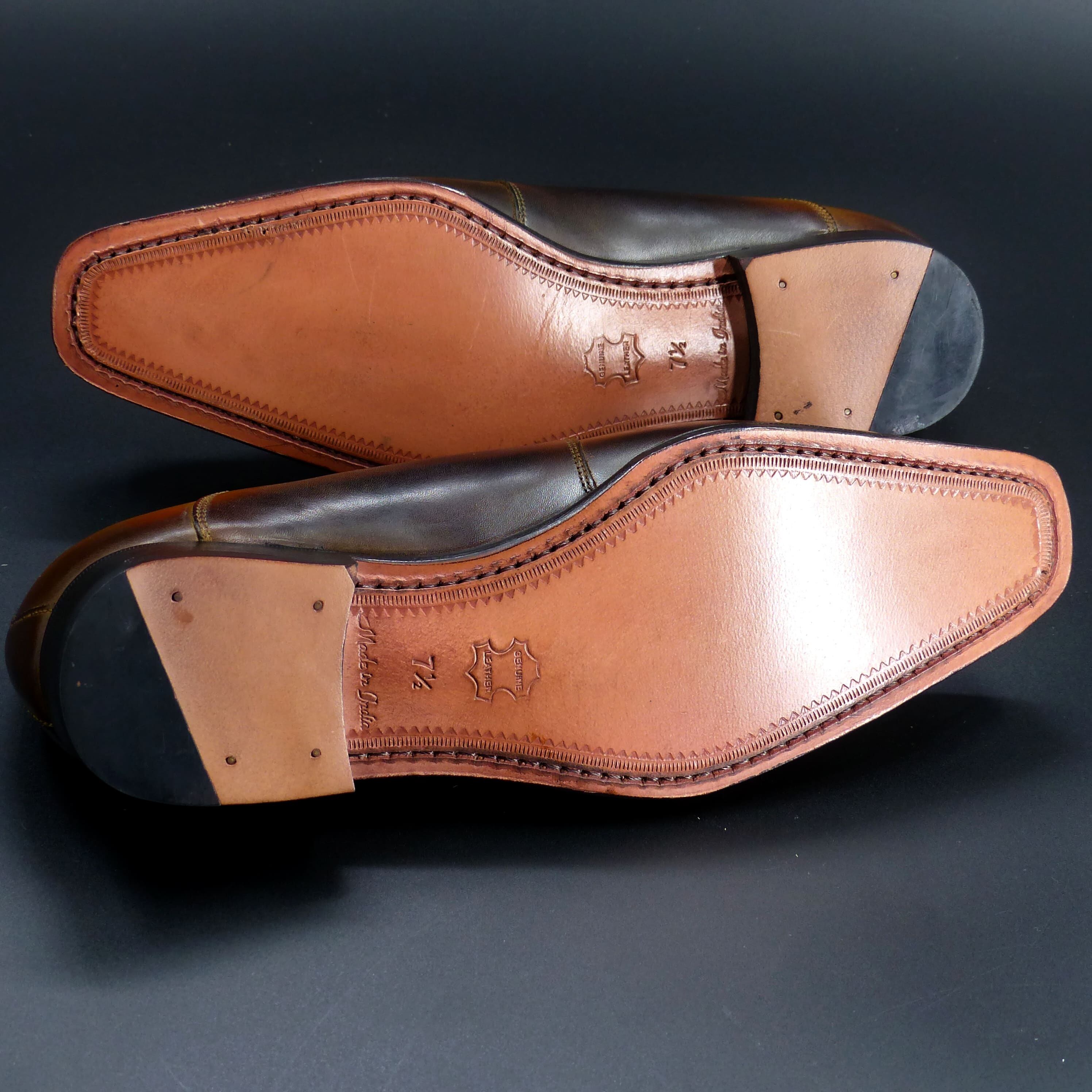 キメの細かい天然レザーソール