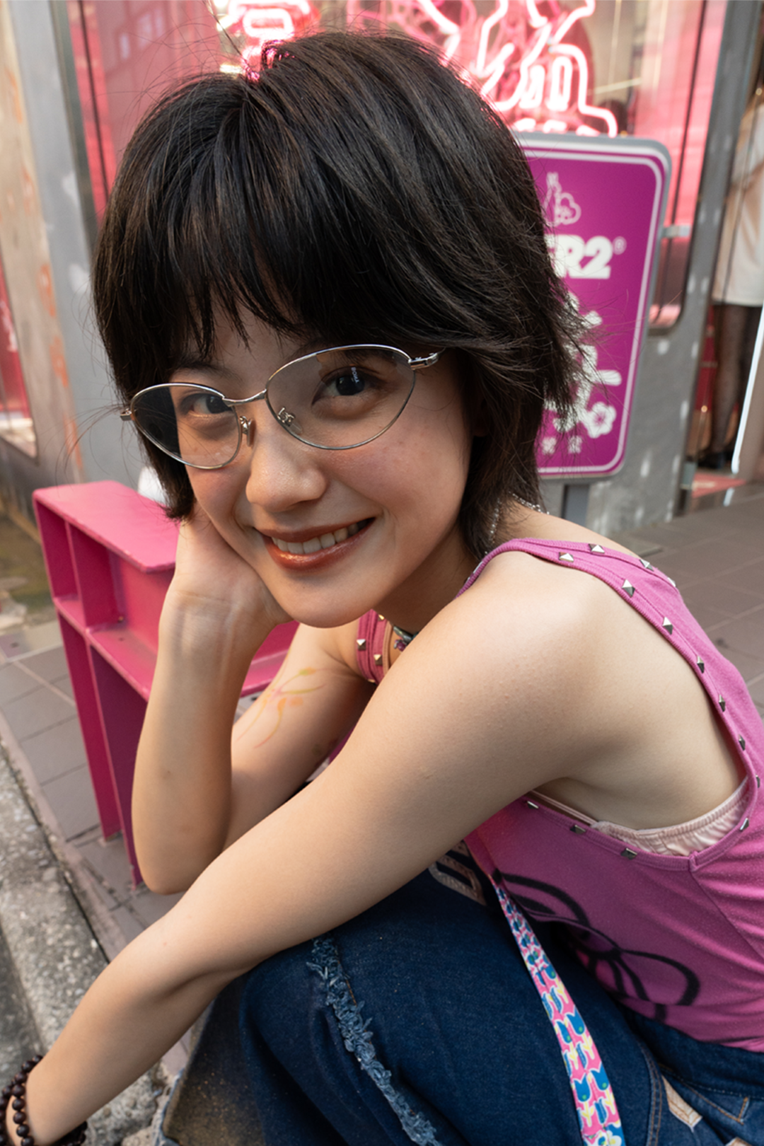 シルバー×クリアレンズ