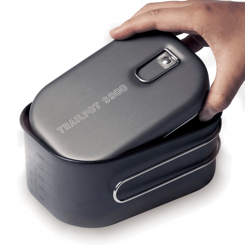 TRAILPOT S900は、TRAILPOT S1200Pの中にスタッキング収納が可能です。