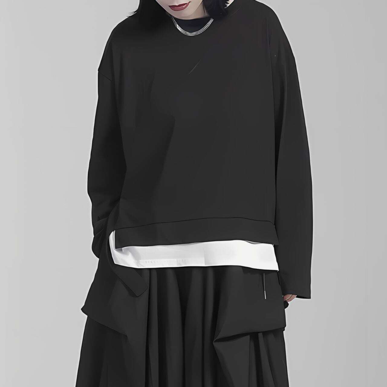 Fake two piece T-shirt C0455